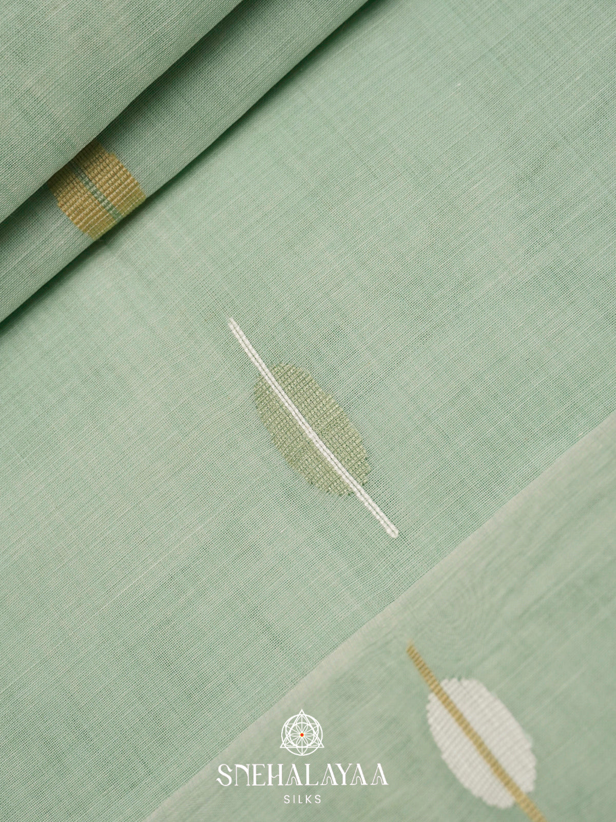 Mint Green Bengal Cotton Saree