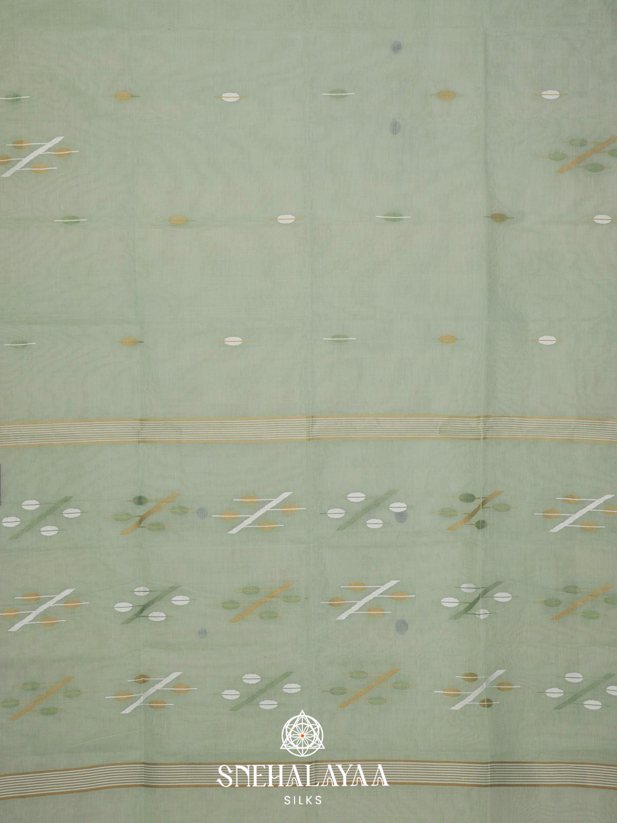 Mint Green Bengal Cotton Saree