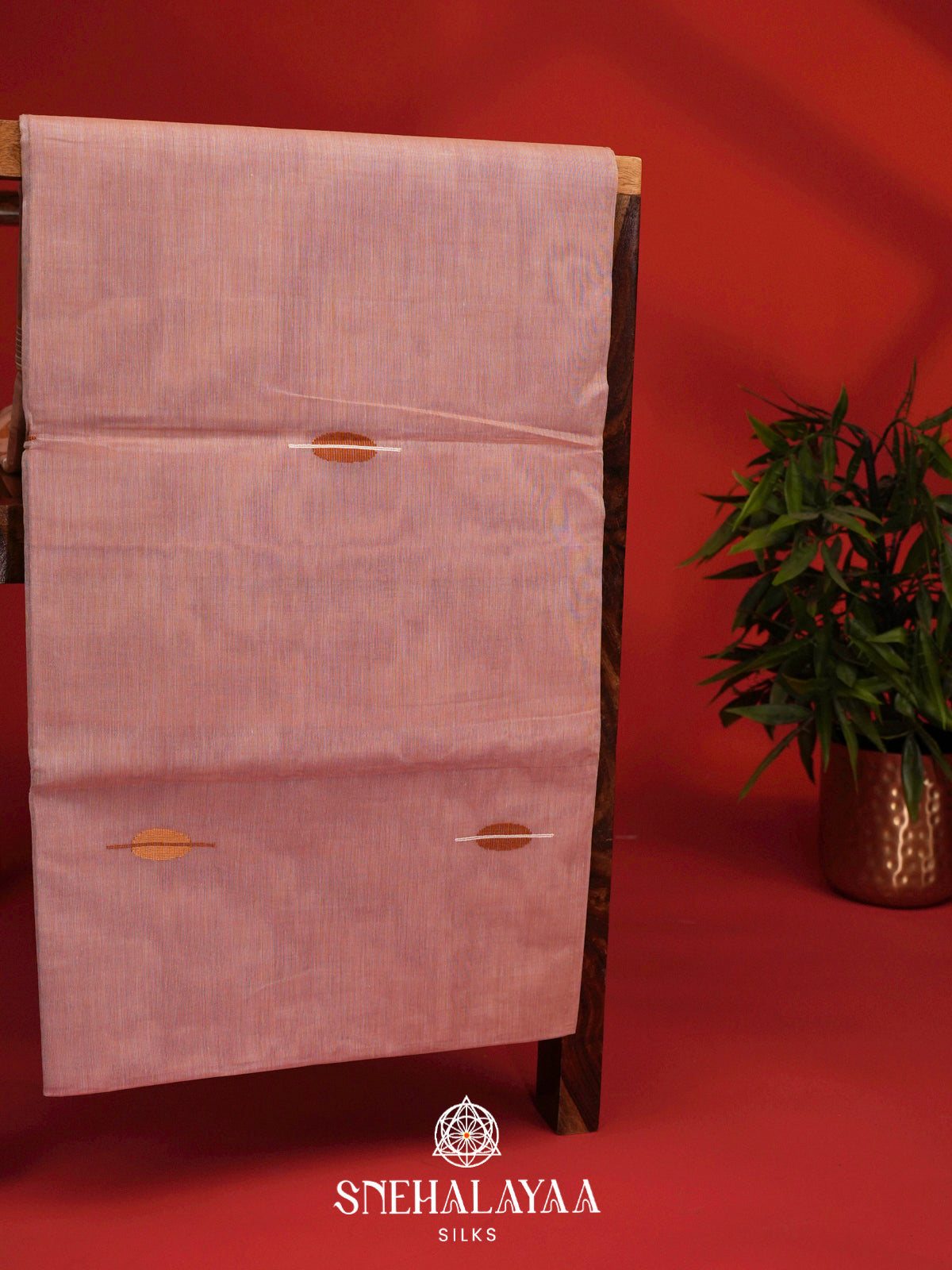 Peach Bengal Cotton Saree