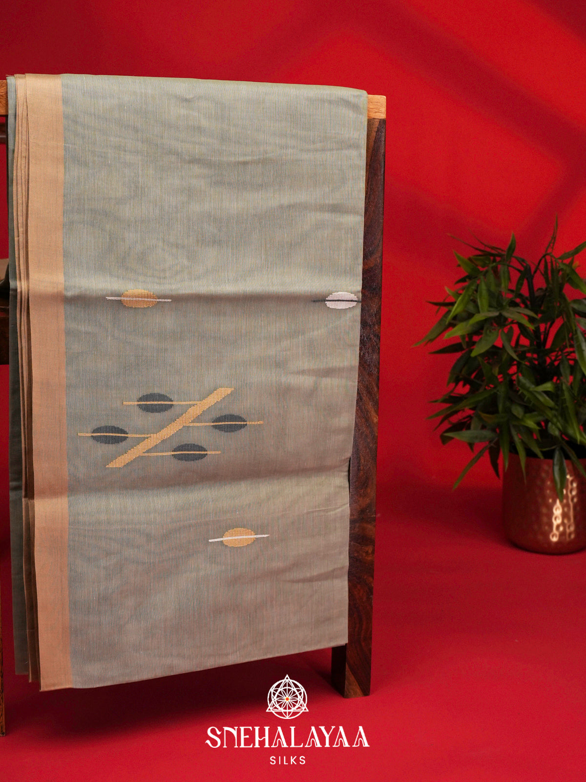 Greige Bengal Cotton Saree