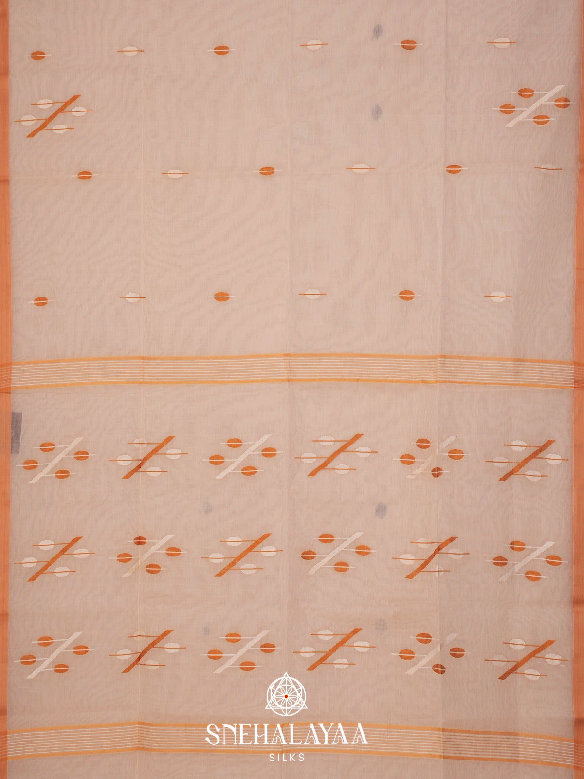 Cream Bengal Cotton Saree