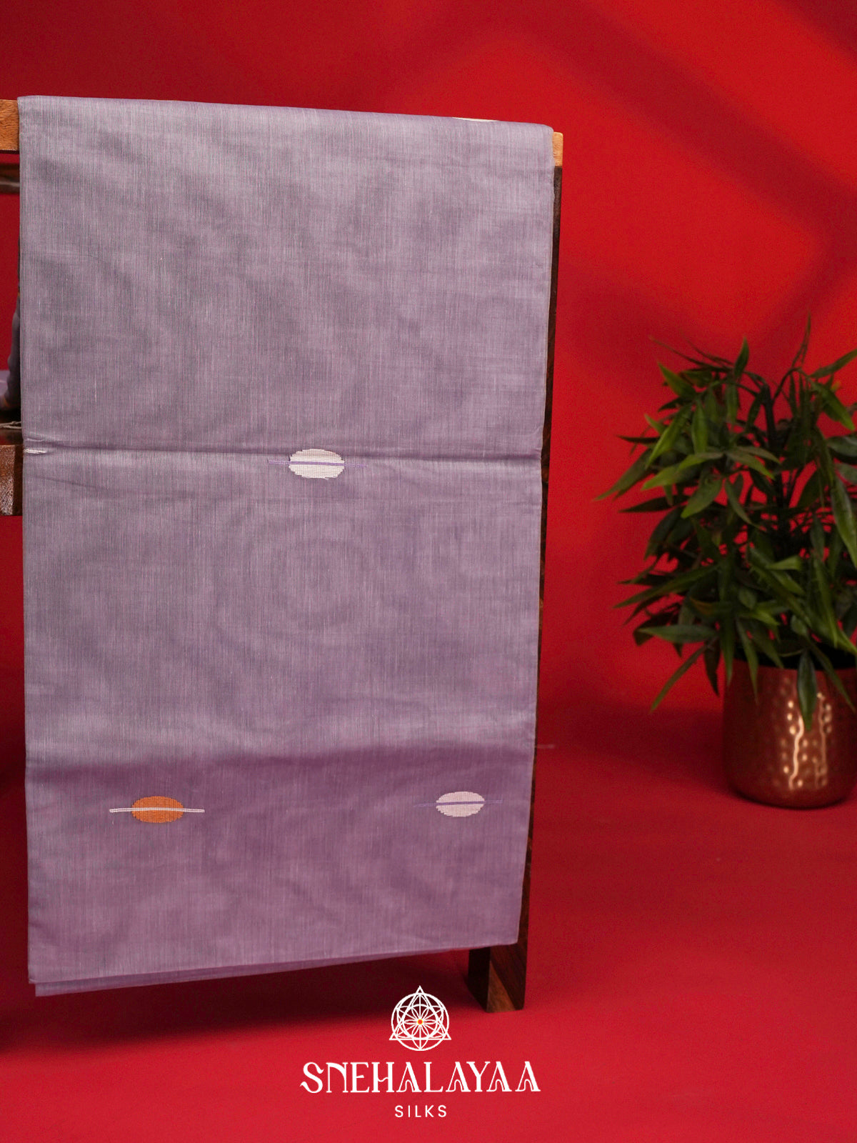 Lavender Bengal Cotton Saree