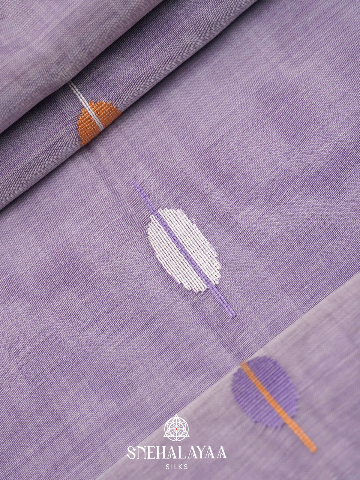 Lavender Bengal Cotton Saree