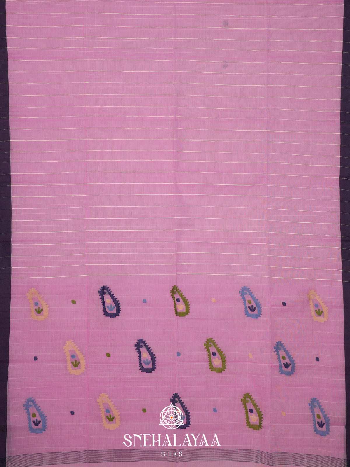 Baby Pink Bengal Cotton Saree