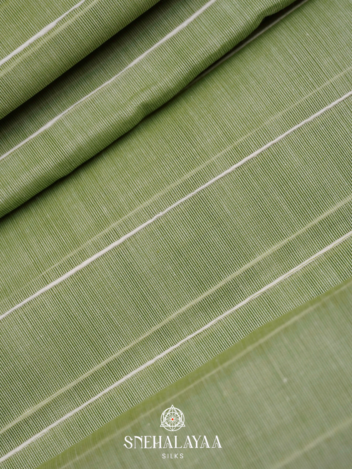 Sage Green Bengal Cotton Saree