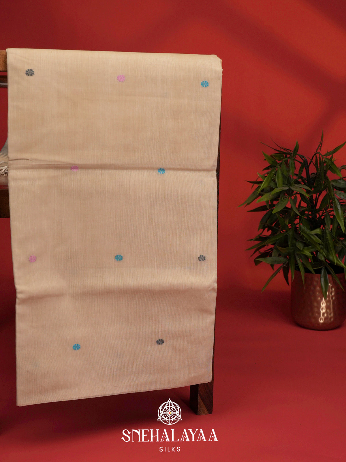 Sand Beige Bengal Cotton Saree