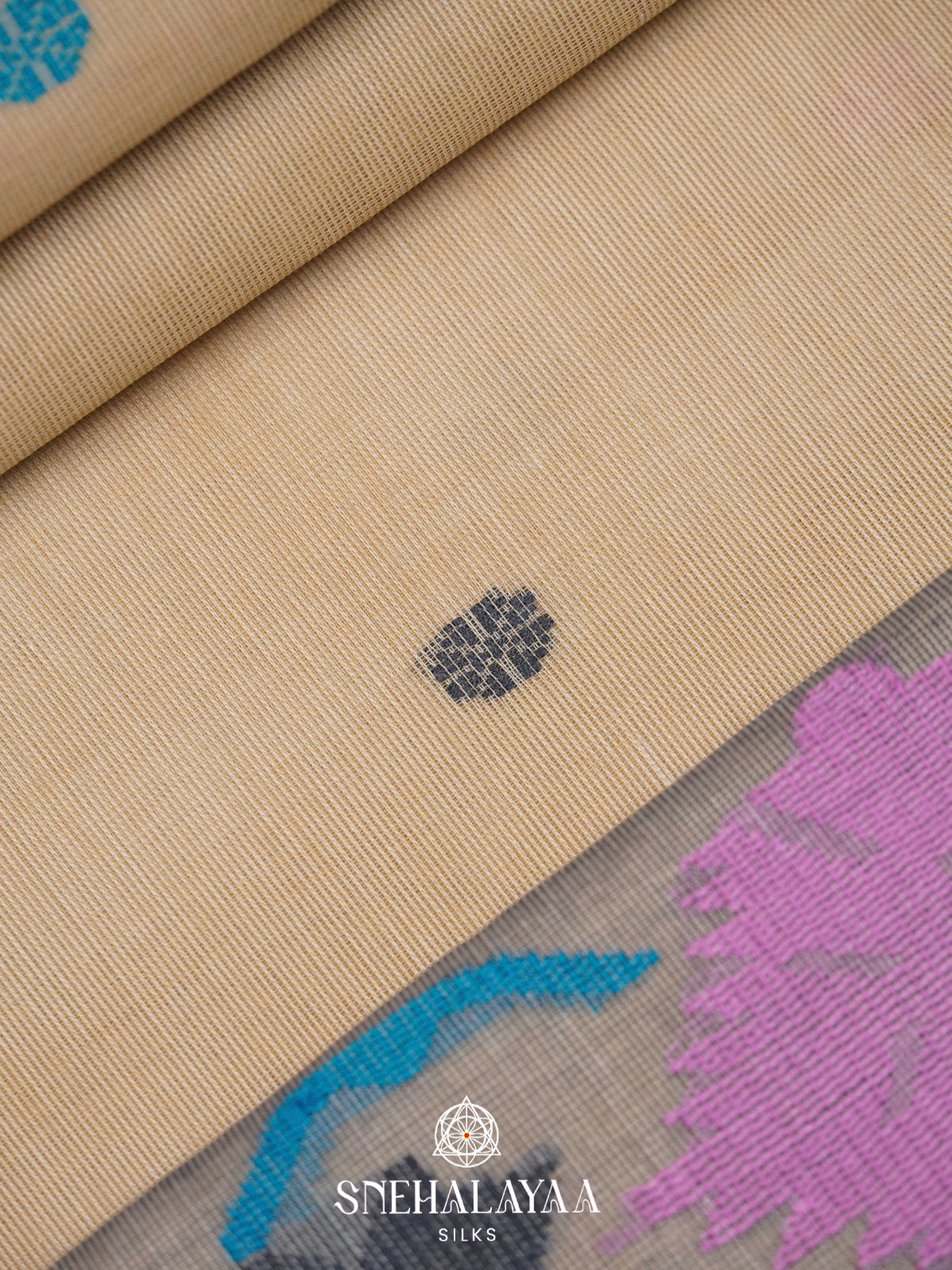 Sand Beige Bengal Cotton Saree