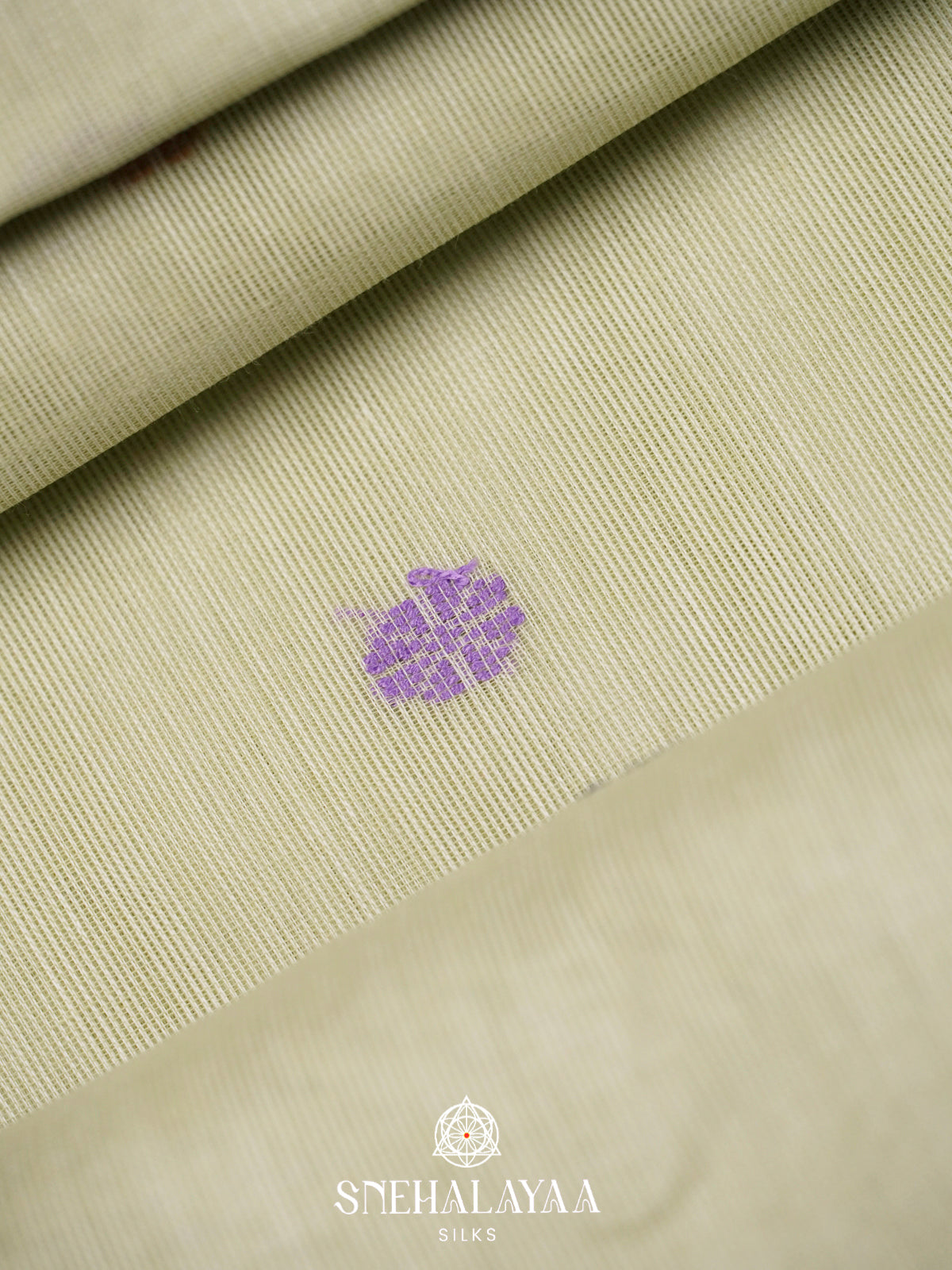 Ivory Bengal Cotton Saree
