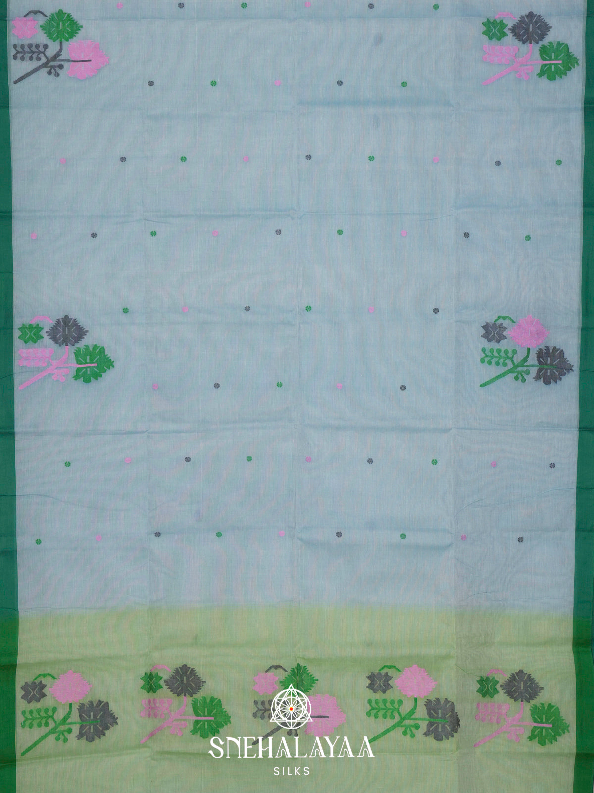 Blue Bengal Cotton Saree
