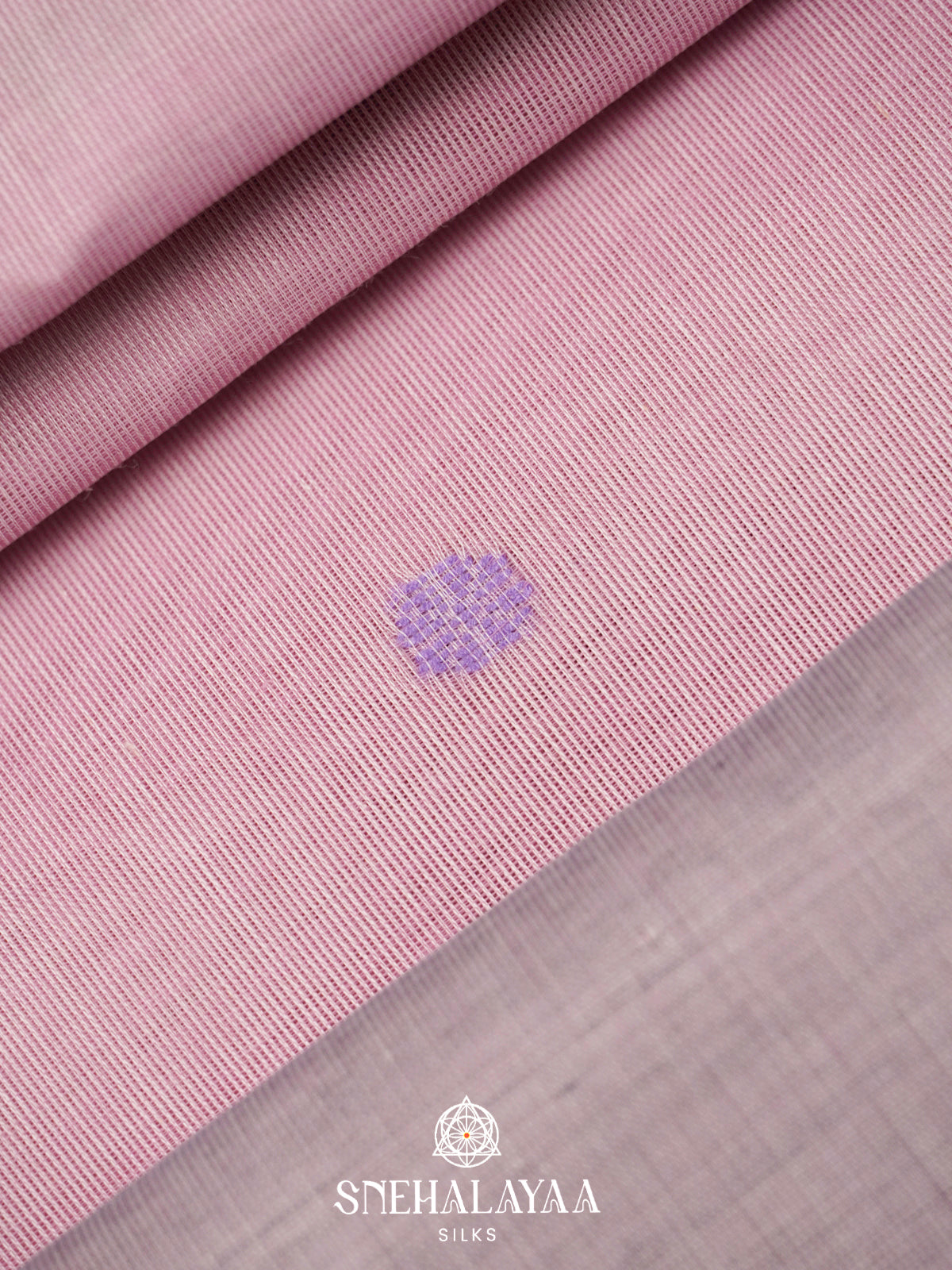 Baby Pink Bengal Cotton Saree