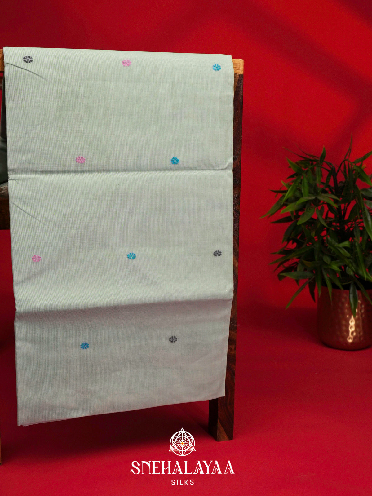 Mint Green Bengal Cotton Saree