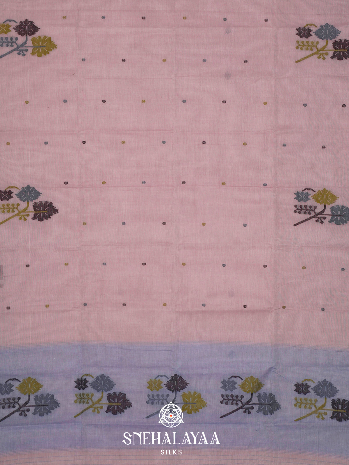 Mauve Bengal Cotton Saree