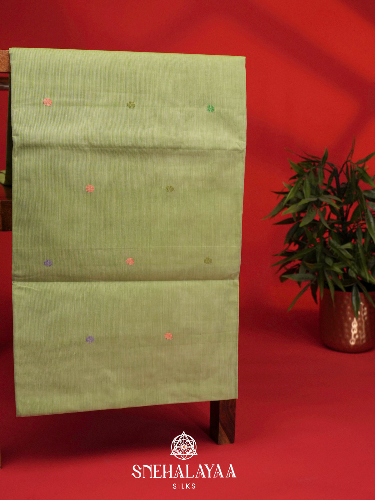 Olive Green Bengal Cotton Saree