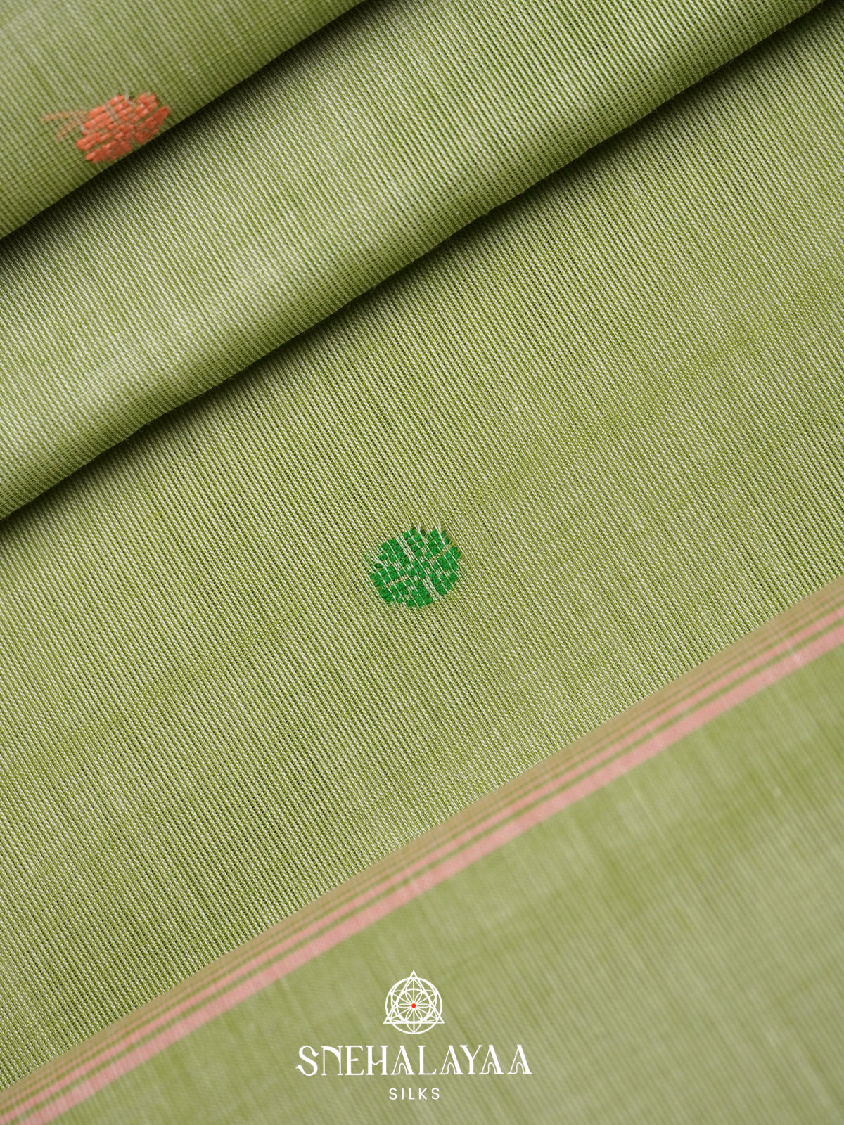 Olive Green Bengal Cotton Saree