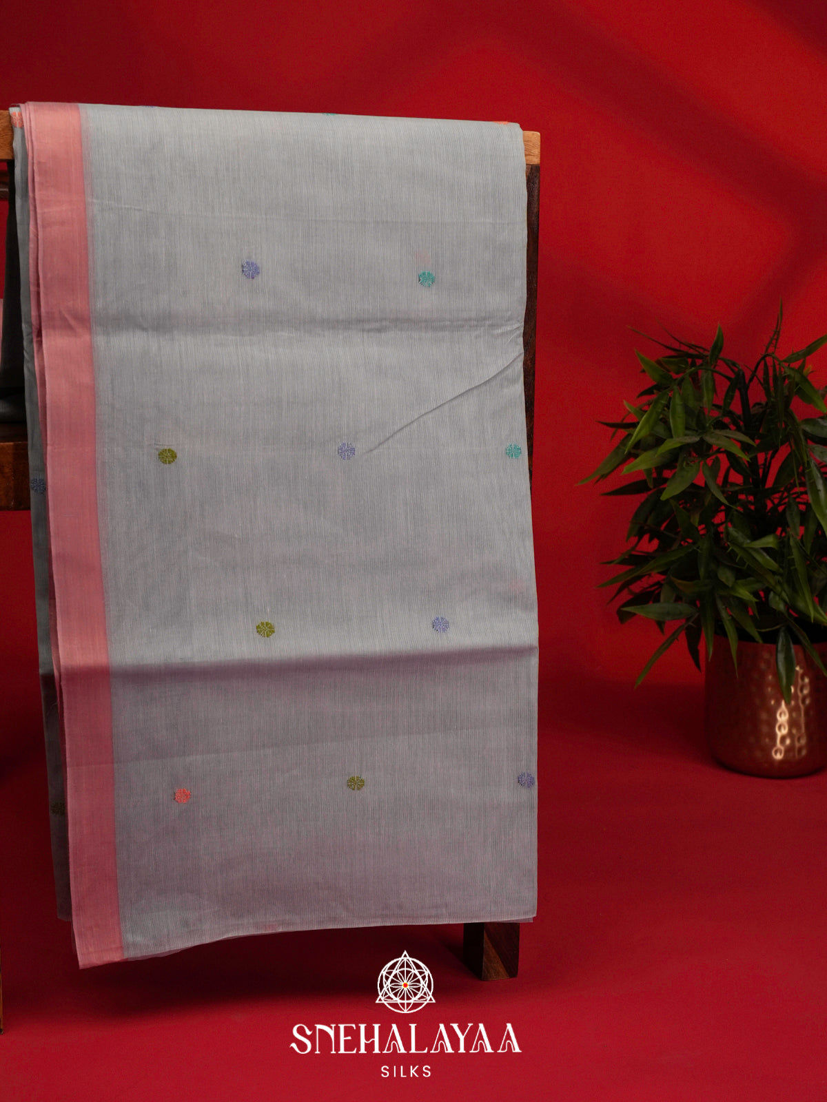 Grey Bengal Cotton Saree