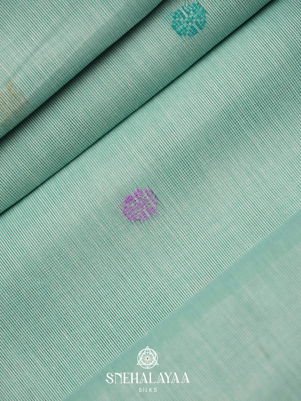 Seafoam Green Bengal Cotton Saree