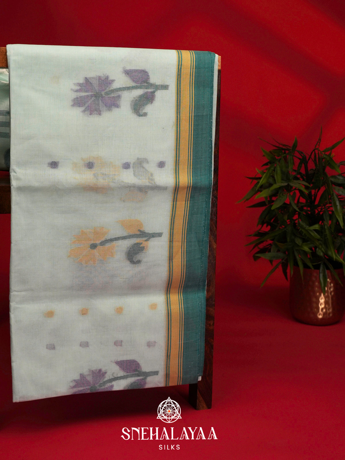 Off white Bengal Cotton Saree