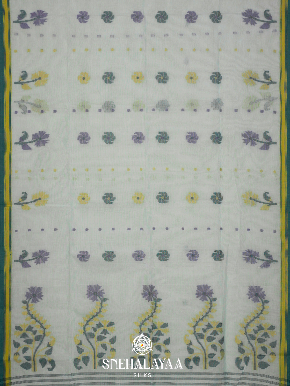 Off white Bengal Cotton Saree