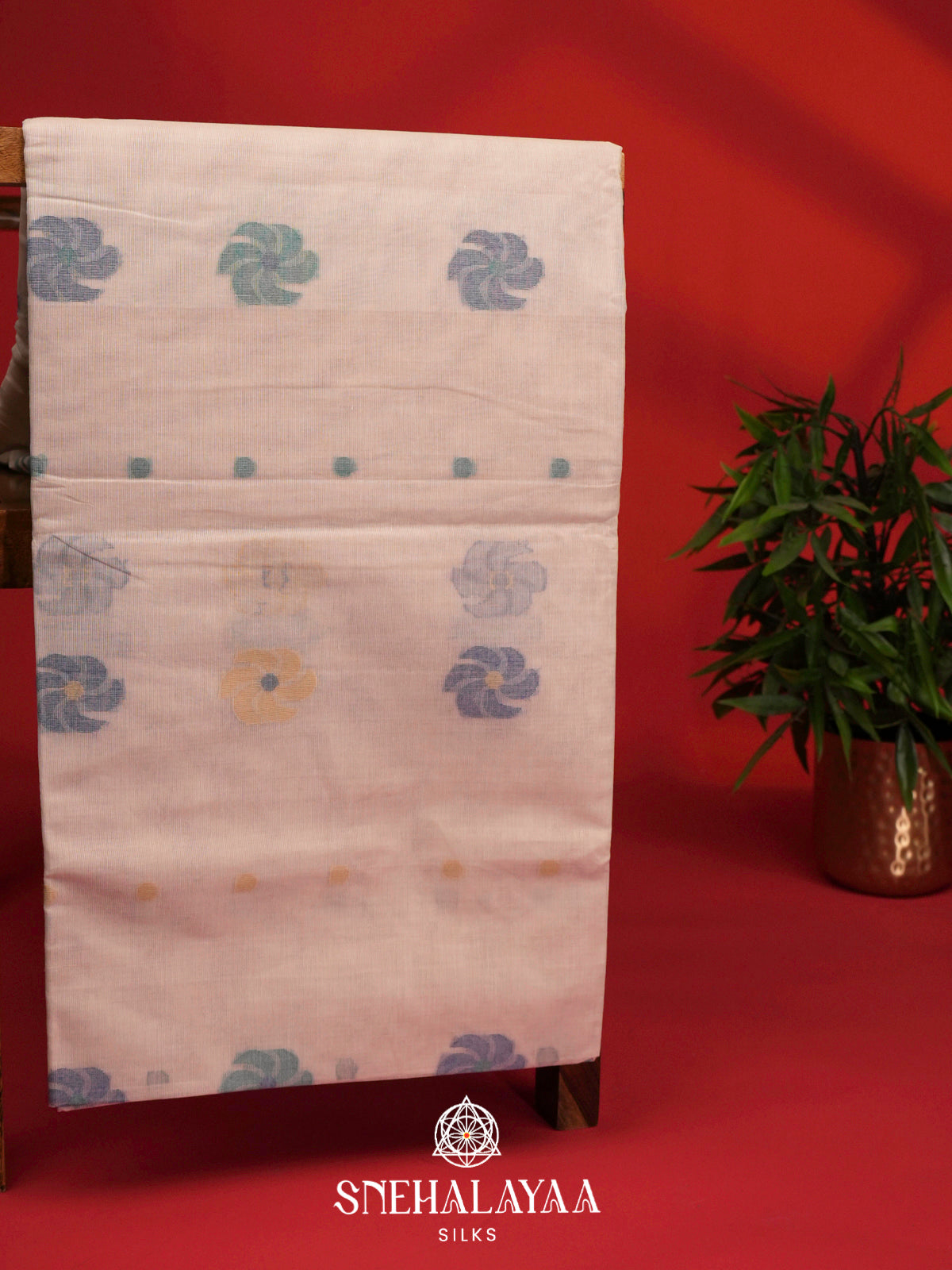 Peach Bengal Cotton Saree