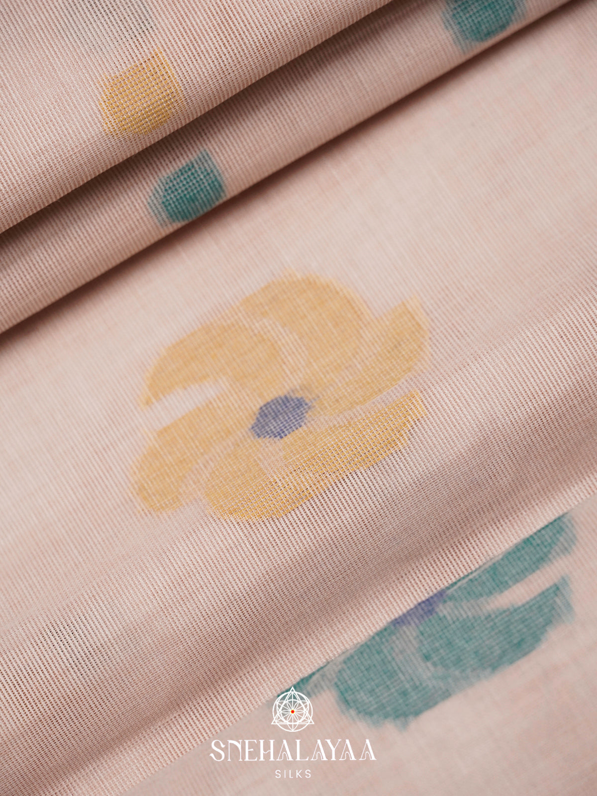 Peach Bengal Cotton Saree