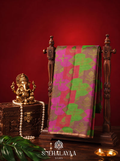 Coffee Brown Kanjivaram Silk Saree