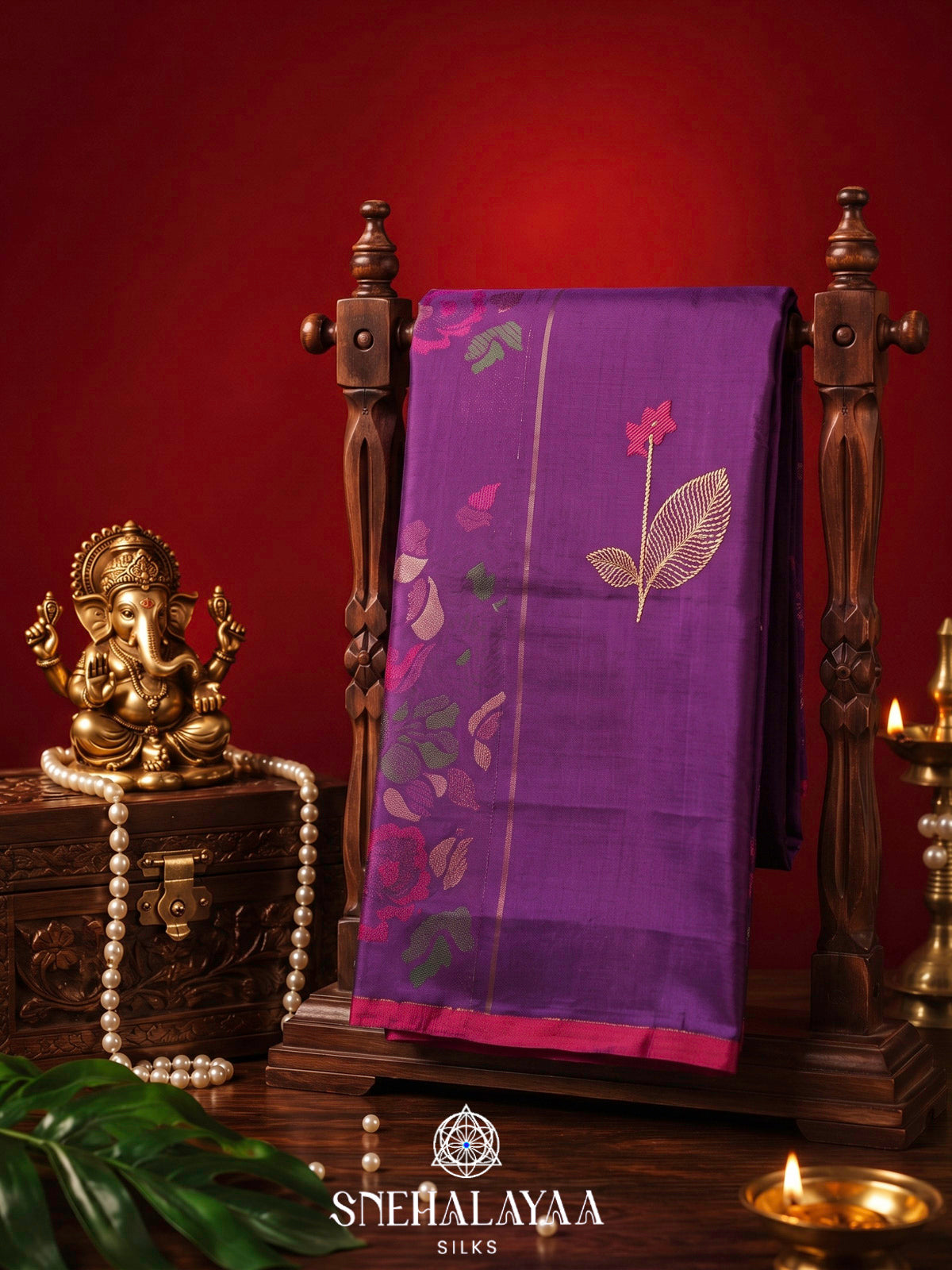 Magenta Kanjivaram Silk Saree