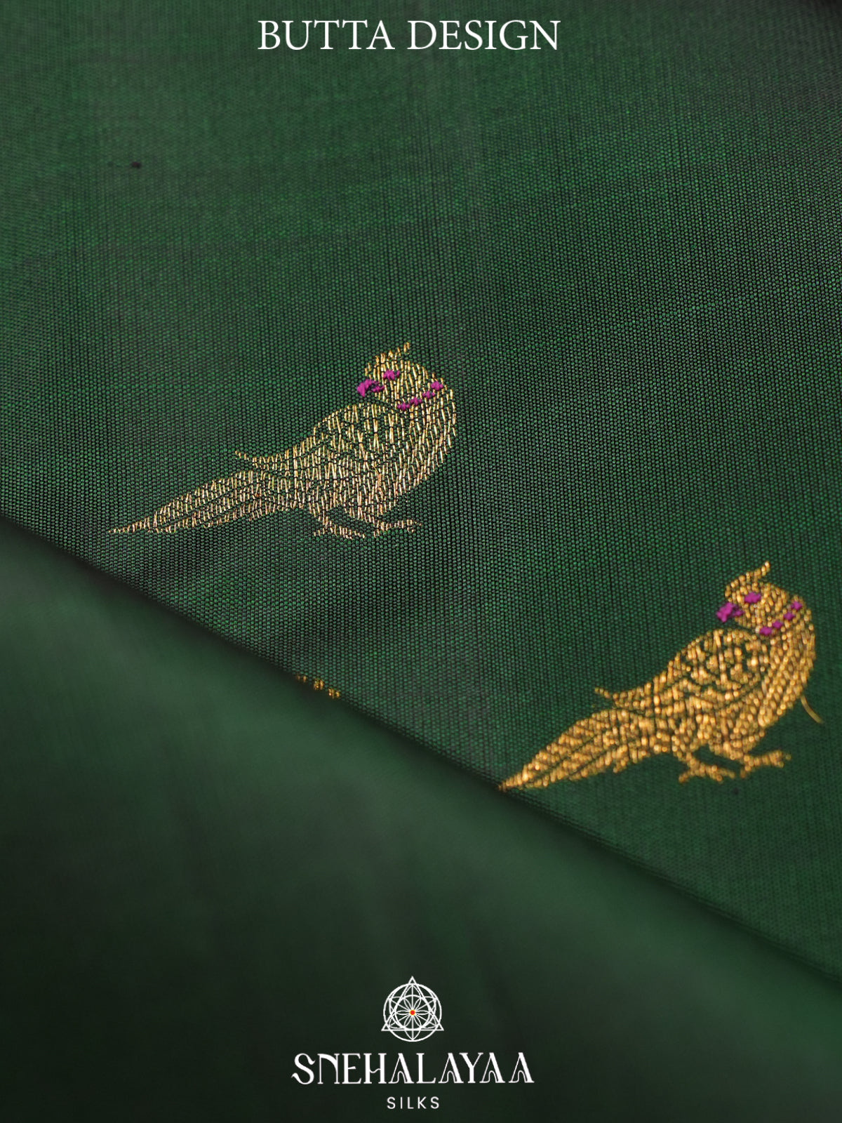 Forest Green Kanjivaram Silk Saree