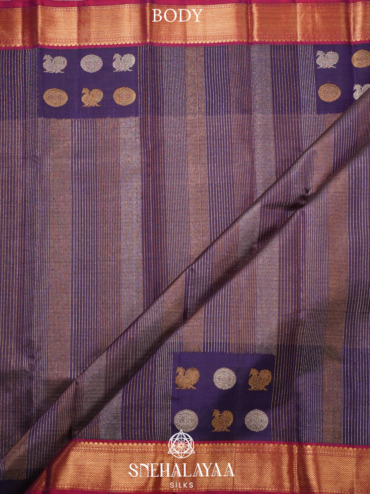 Purple Kanjivaram Silk Saree