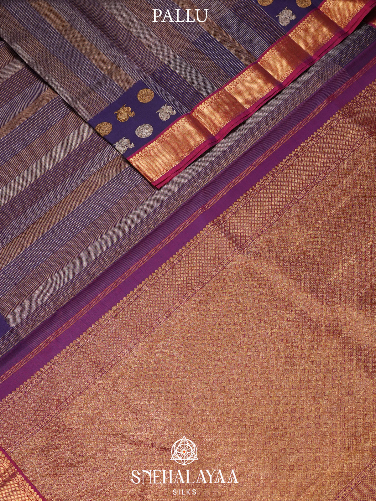 Purple Kanjivaram Silk Saree