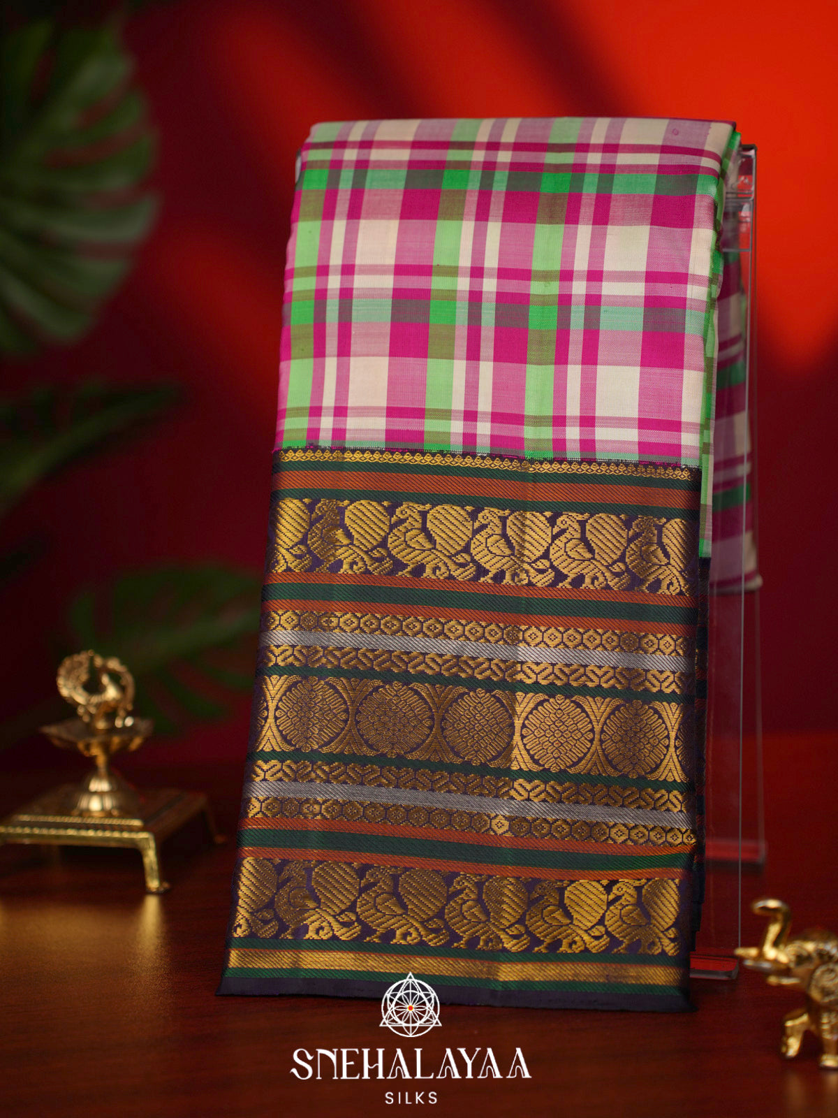 Multicolour Kanjivaram Silk Saree