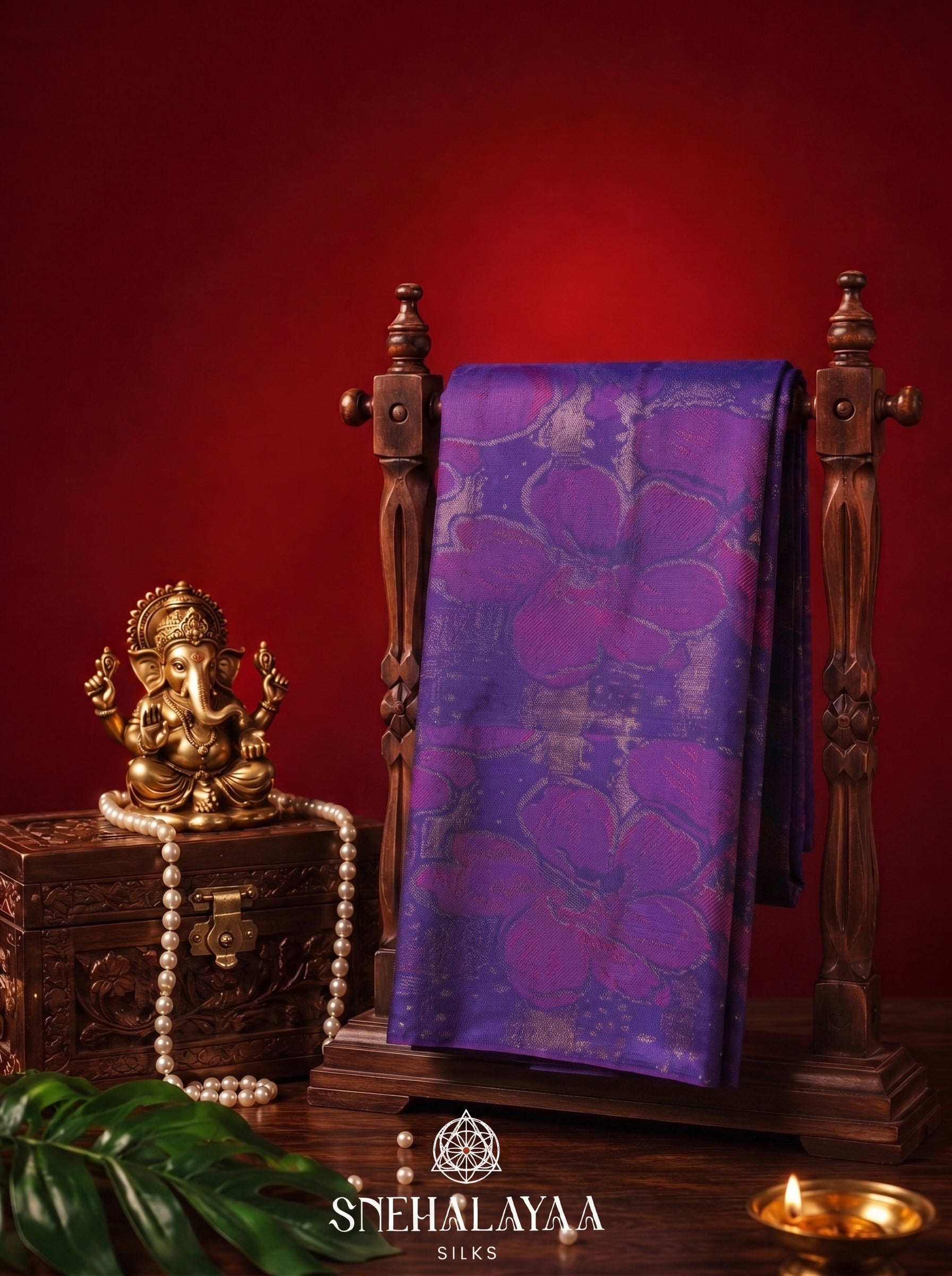 Purple Kanjivaram Silk Saree