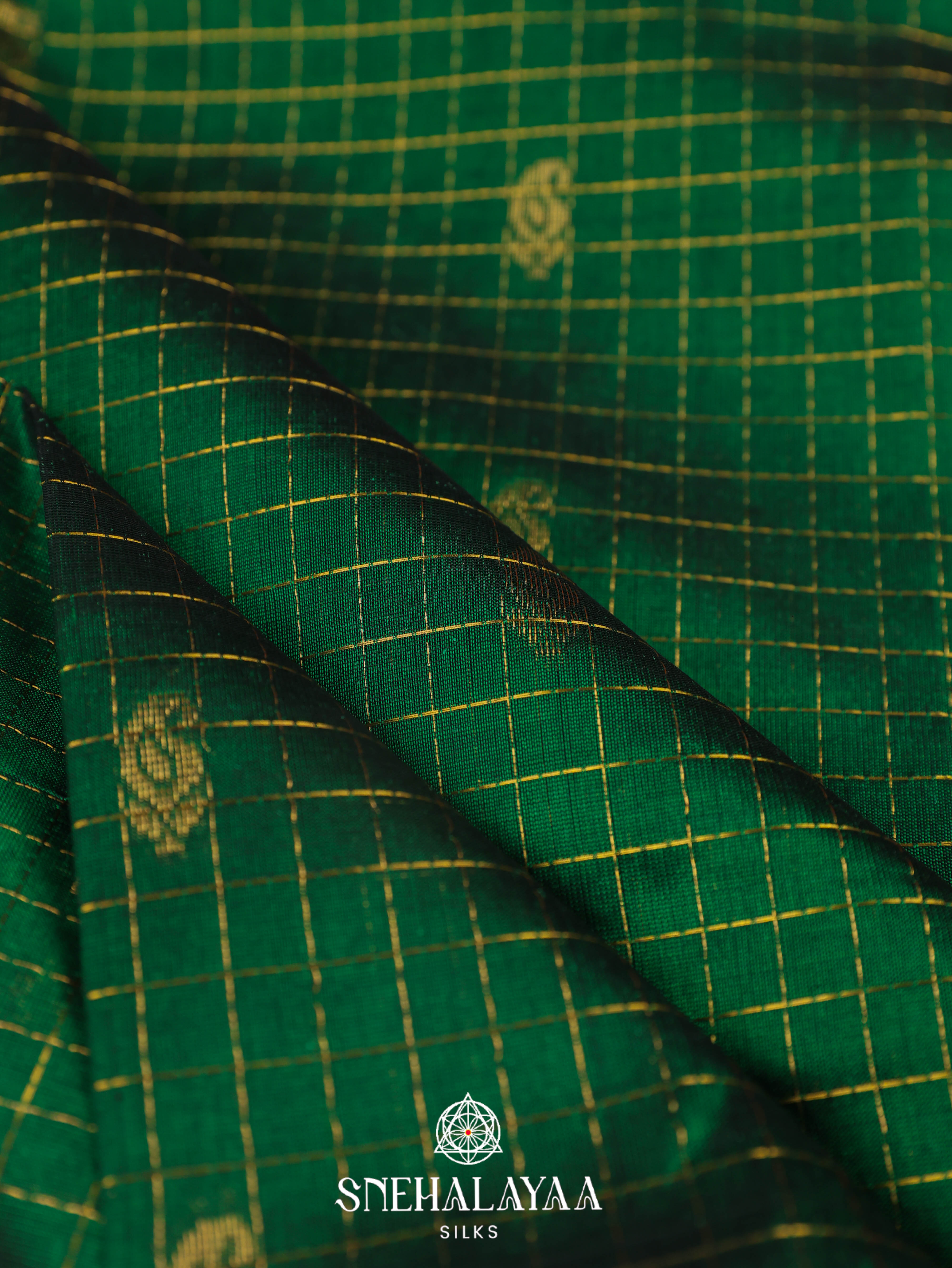 Emerald Green Silk Cotton Saree