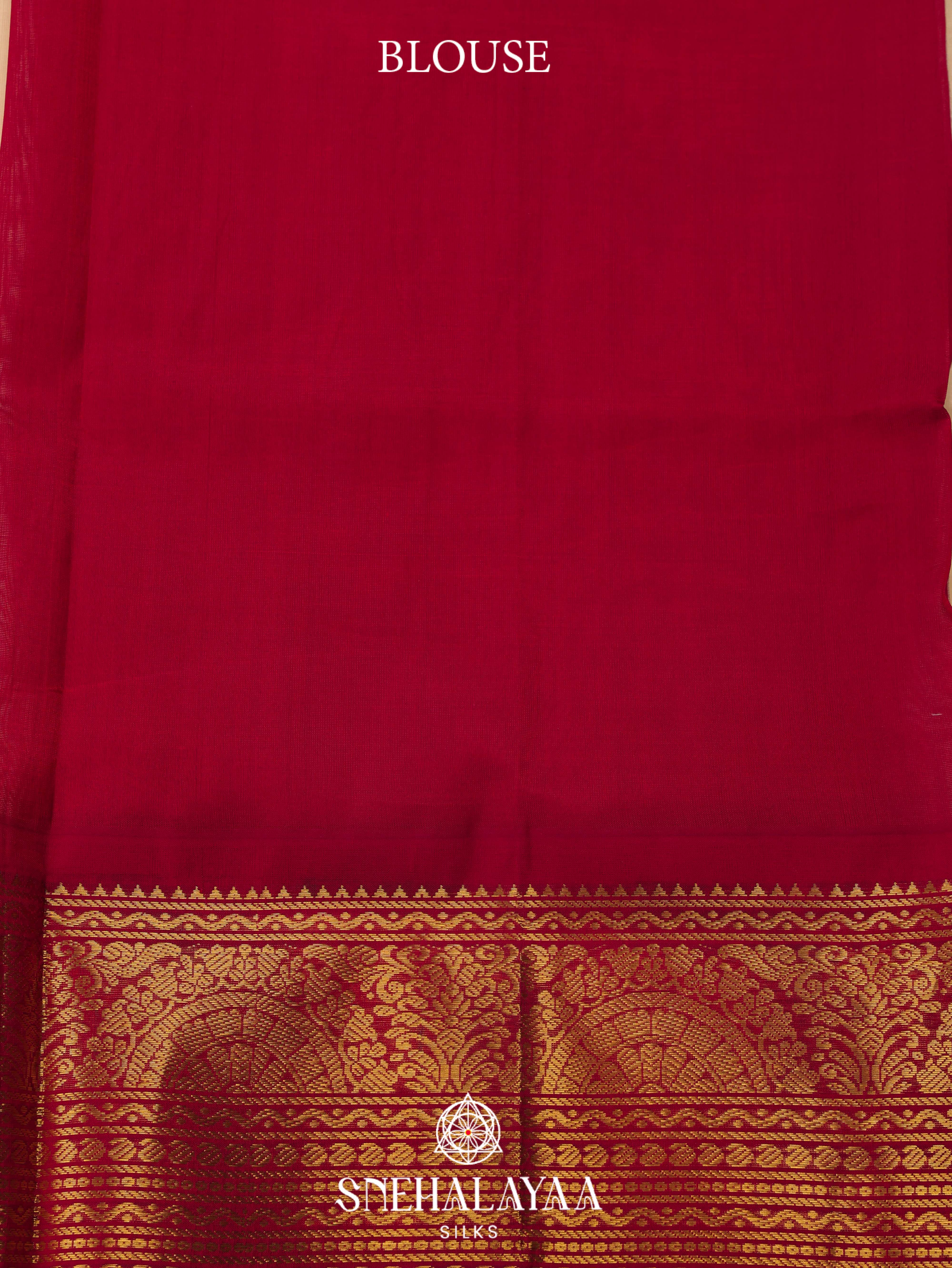 Cream Silk Cotton Saree