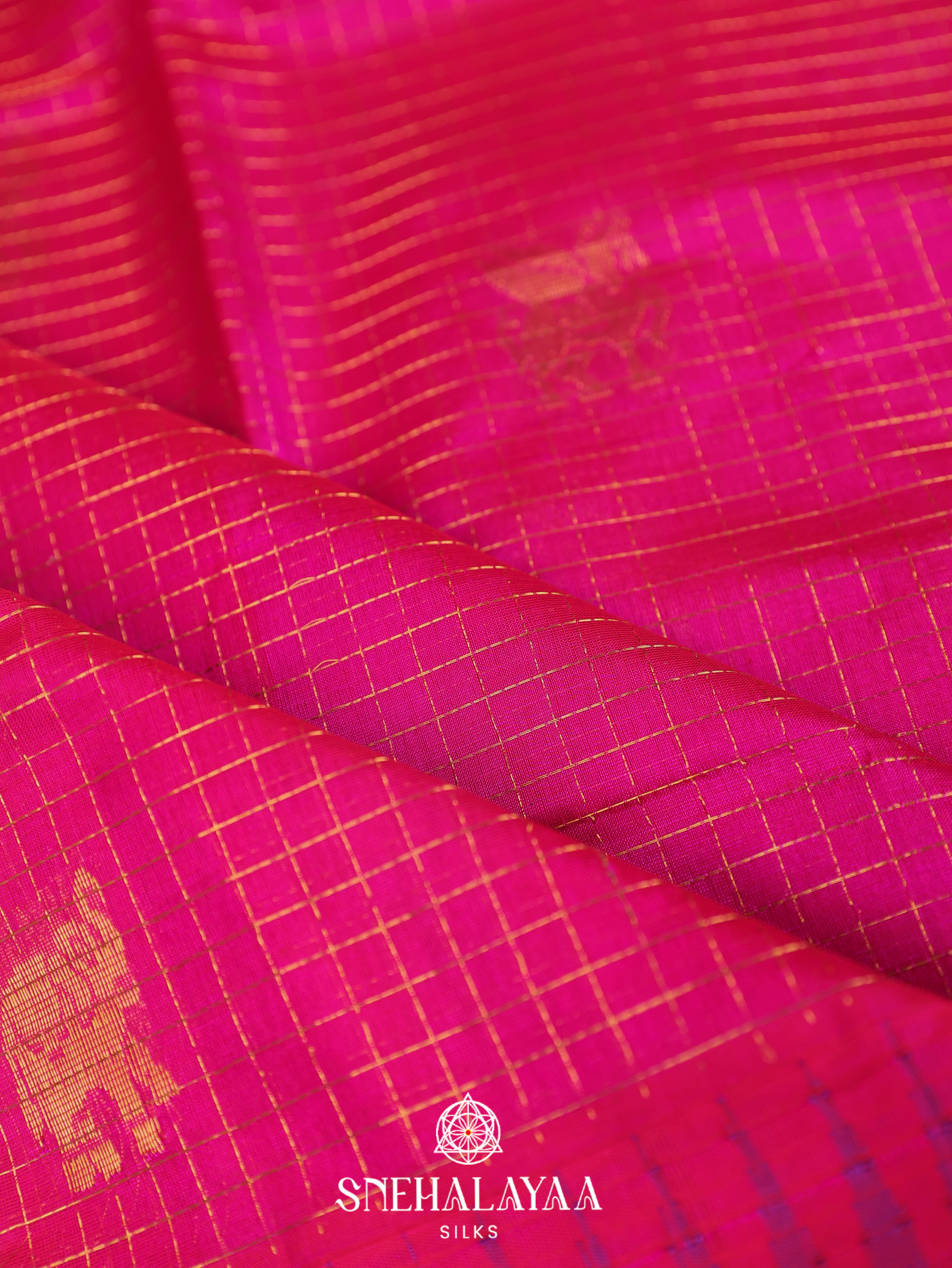Rani Pink Silk Cotton Saree