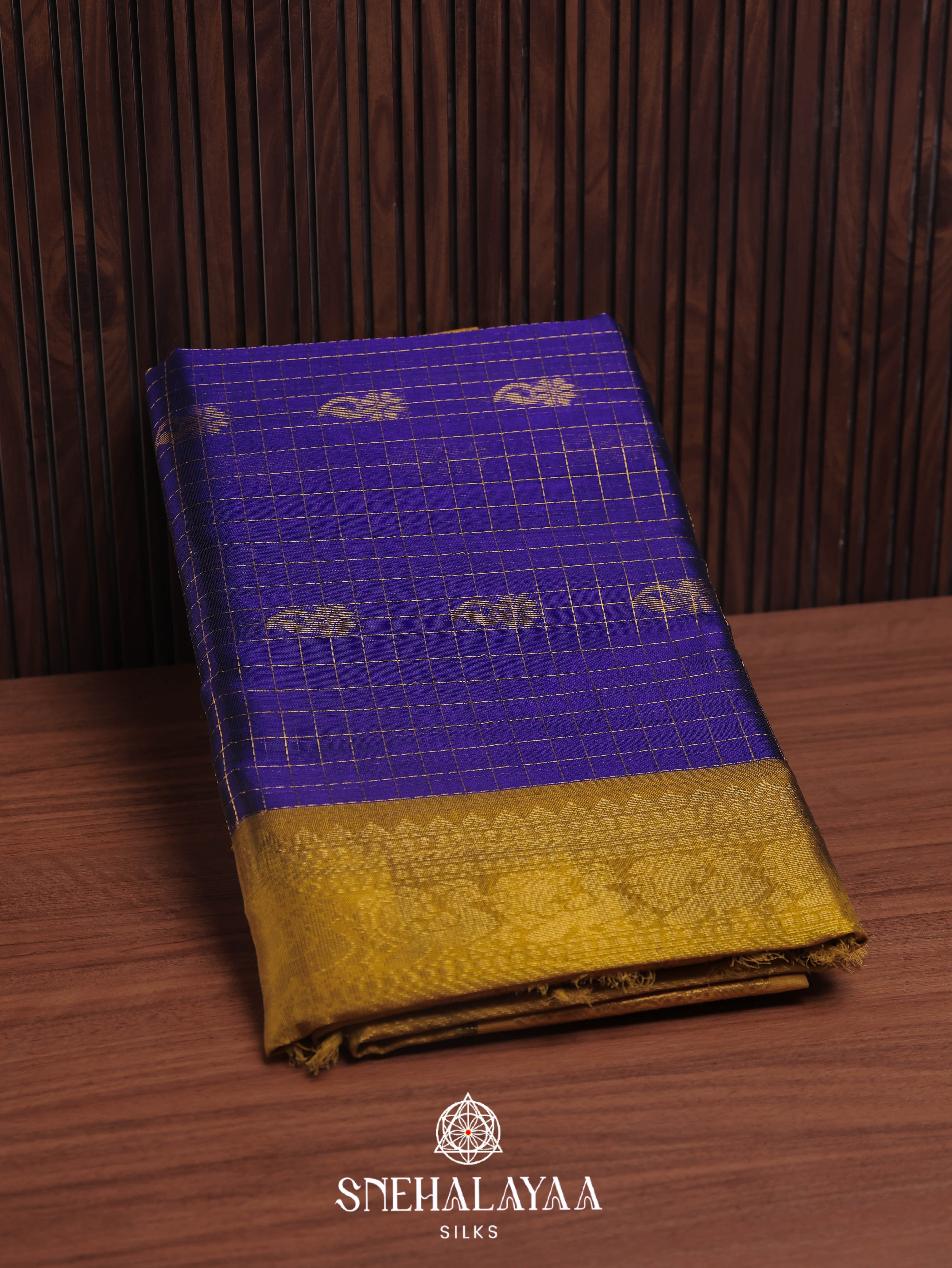 Purple Silk Cotton Saree