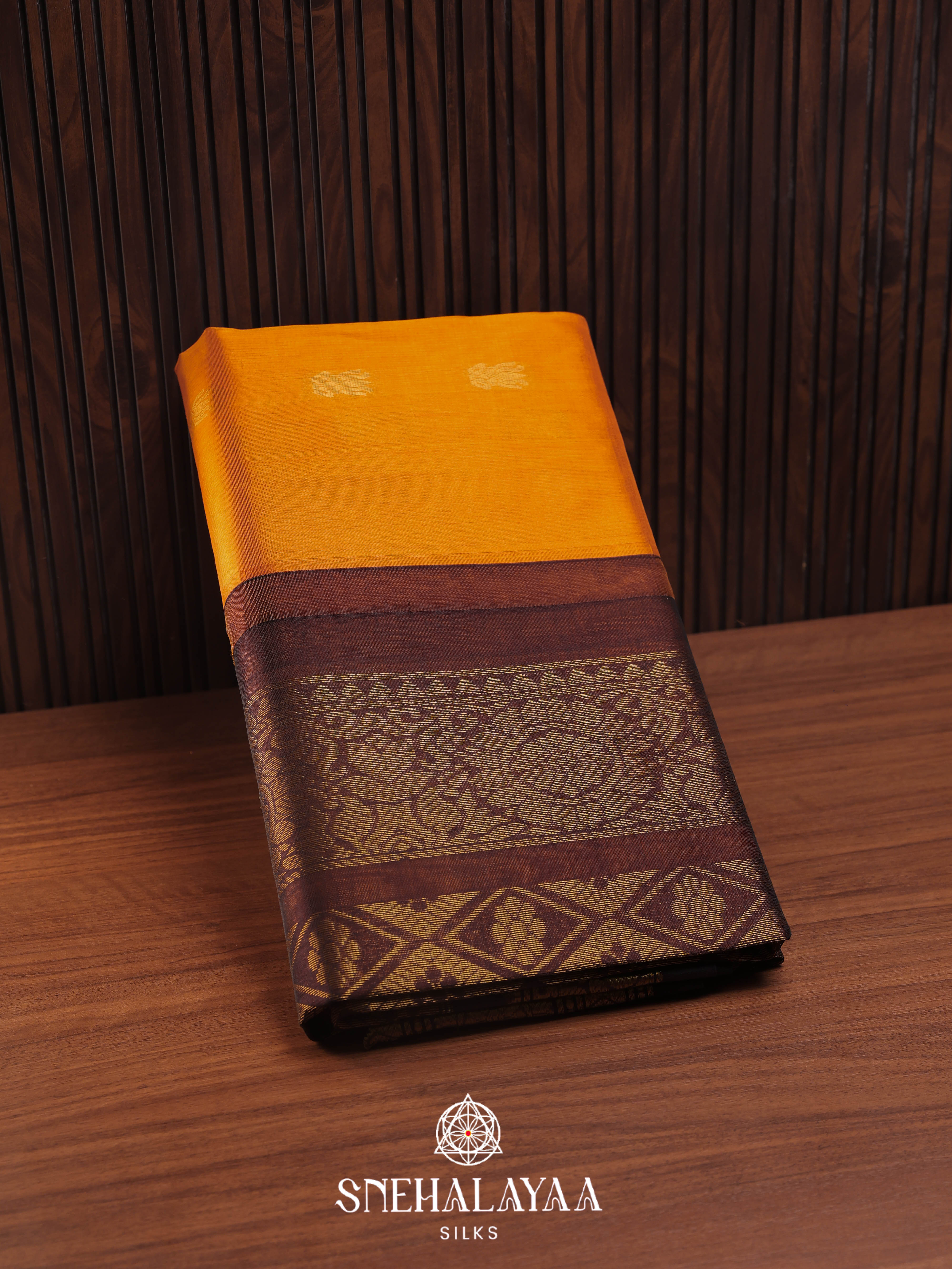Mango Yellow Silk Cotton Saree
