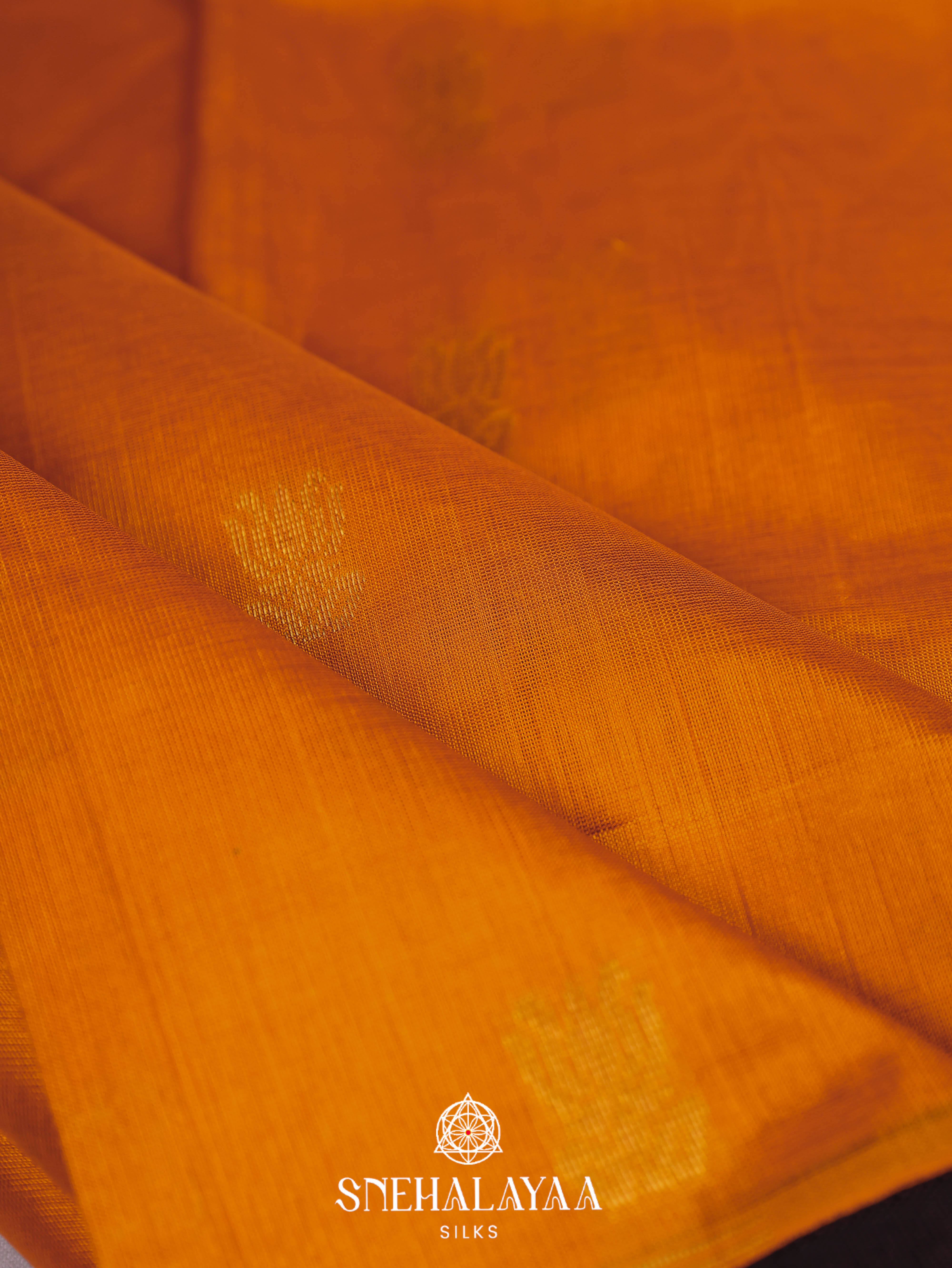 Mango Yellow Silk Cotton Saree