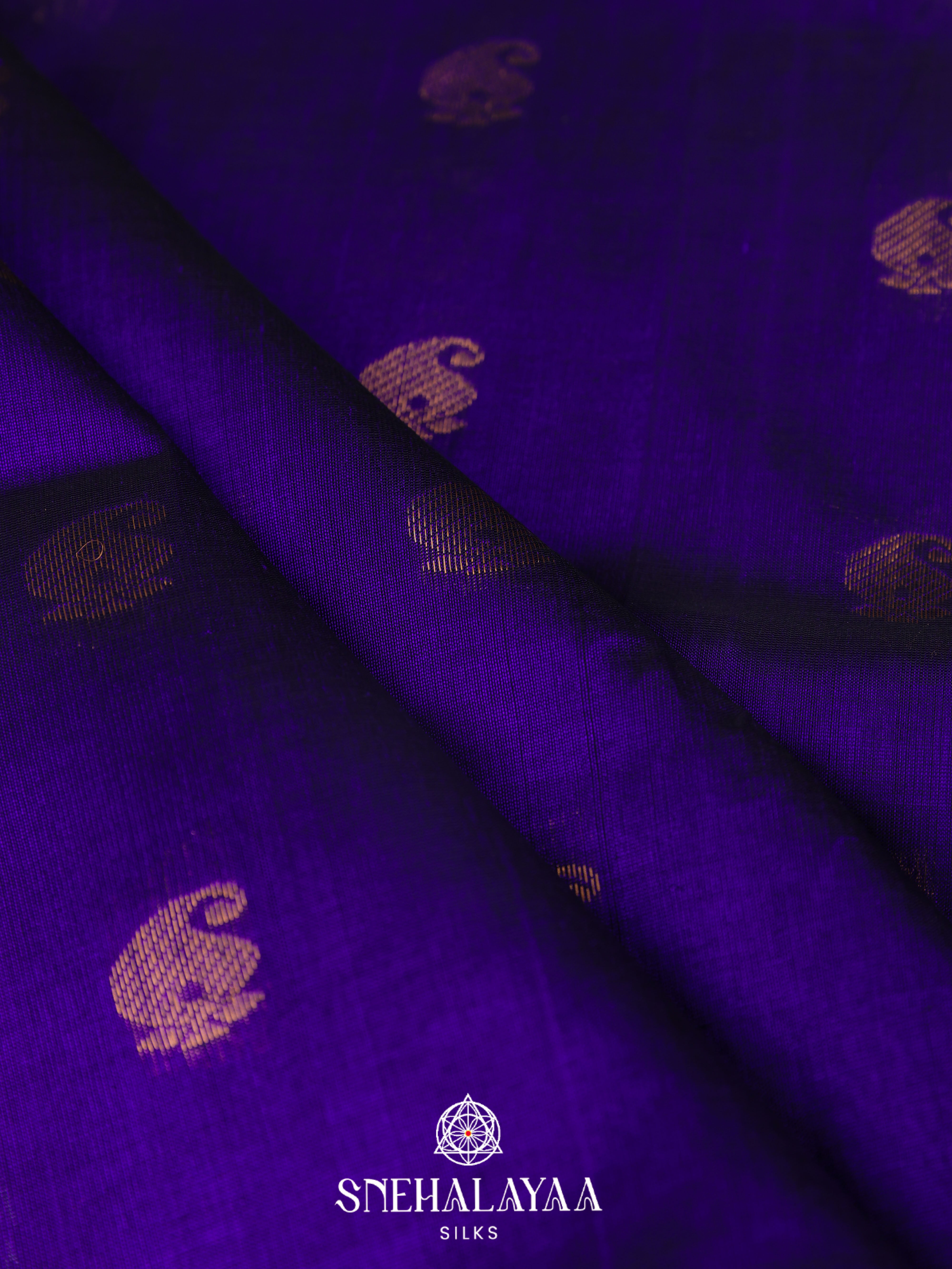 Purple Silk Cotton Saree