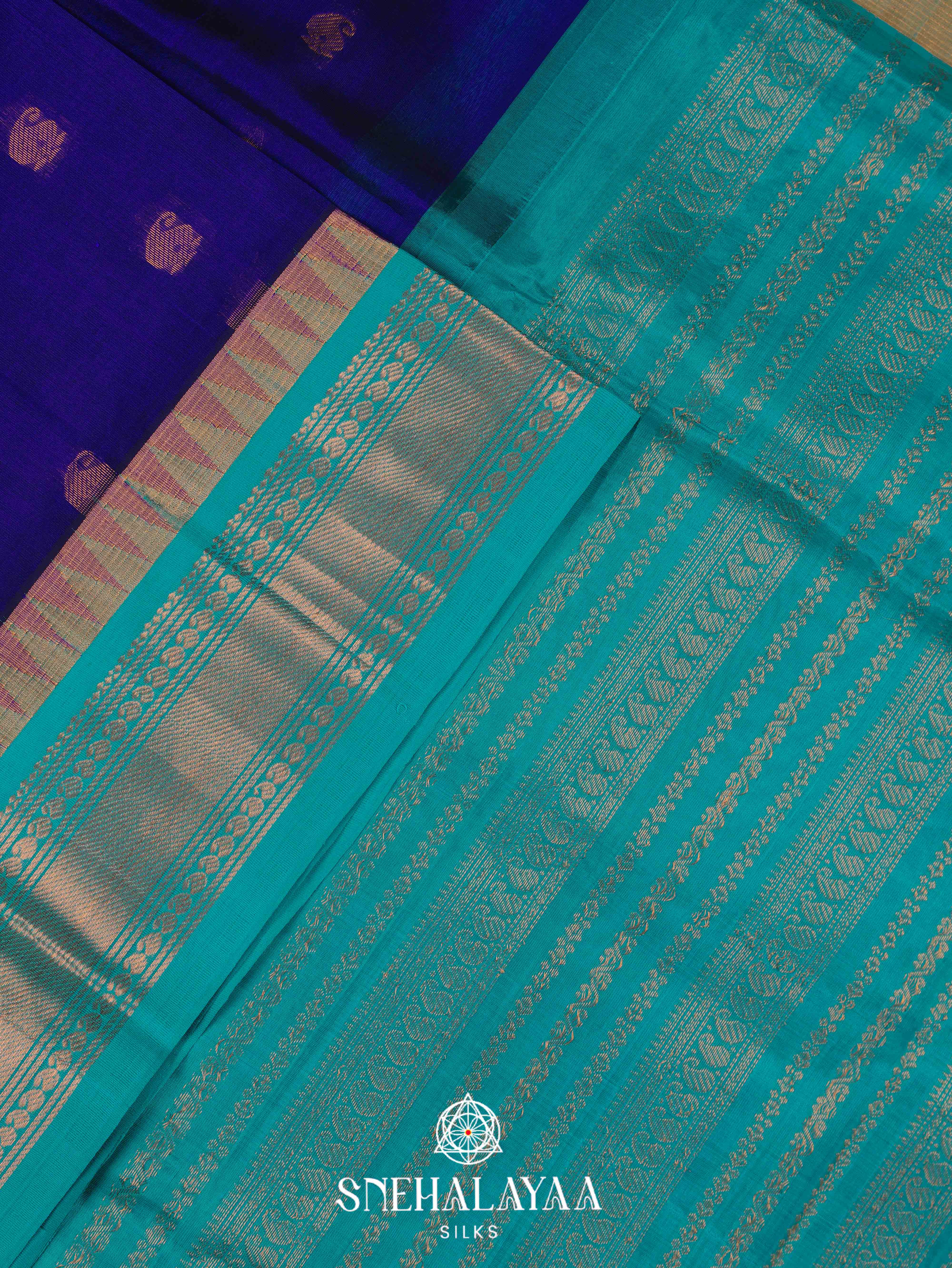 Purple Silk Cotton Saree