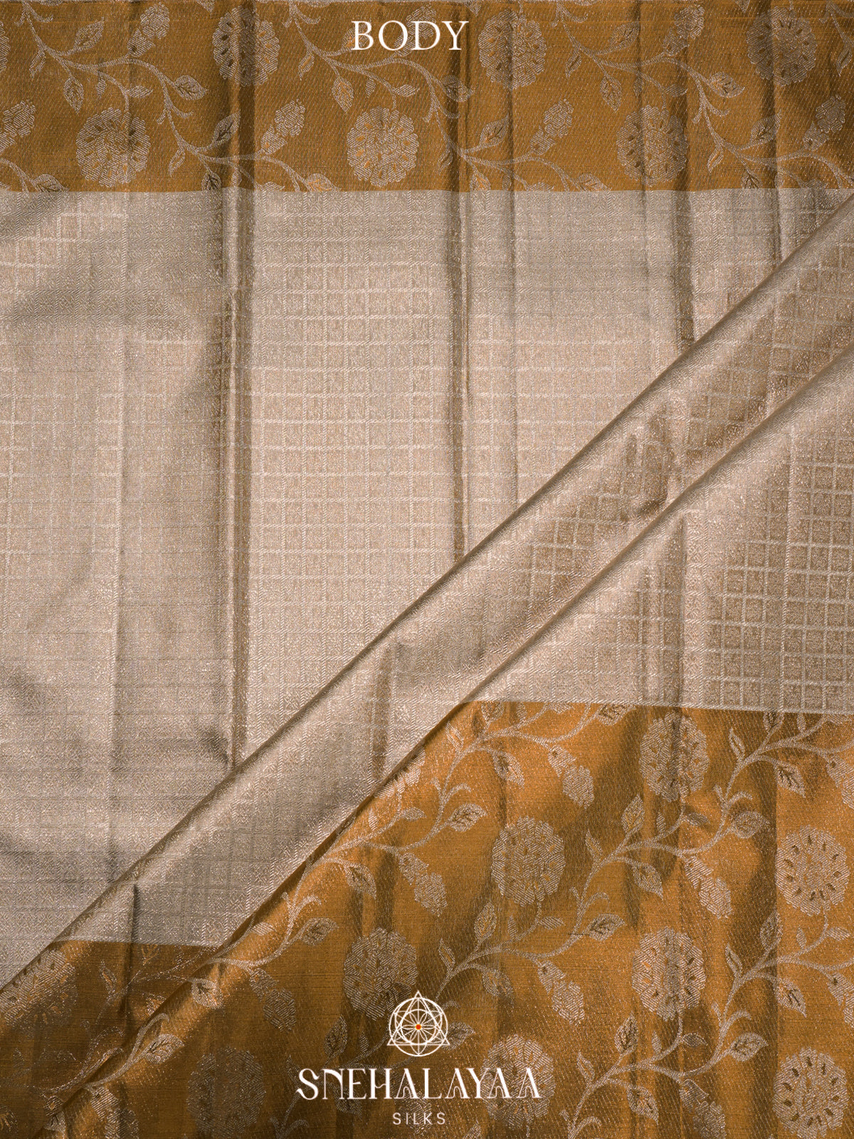 Silver Kanjivaram Silk Saree