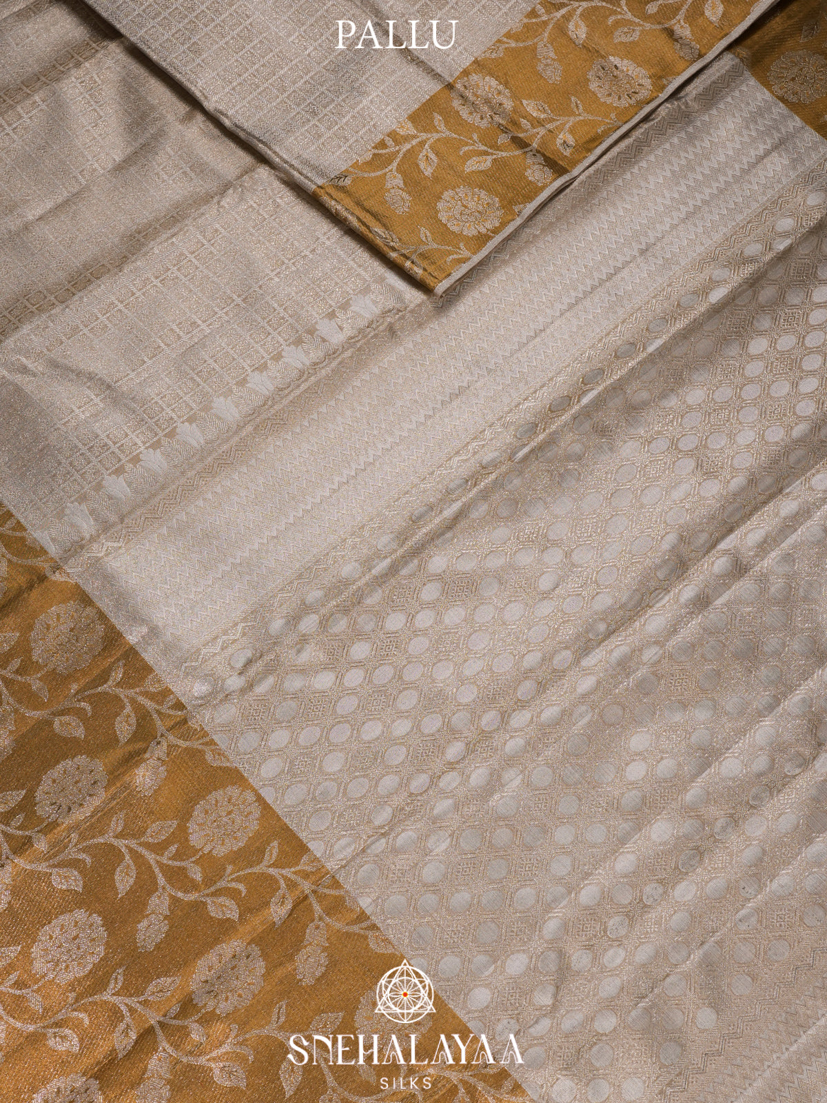 Silver Kanjivaram Silk Saree