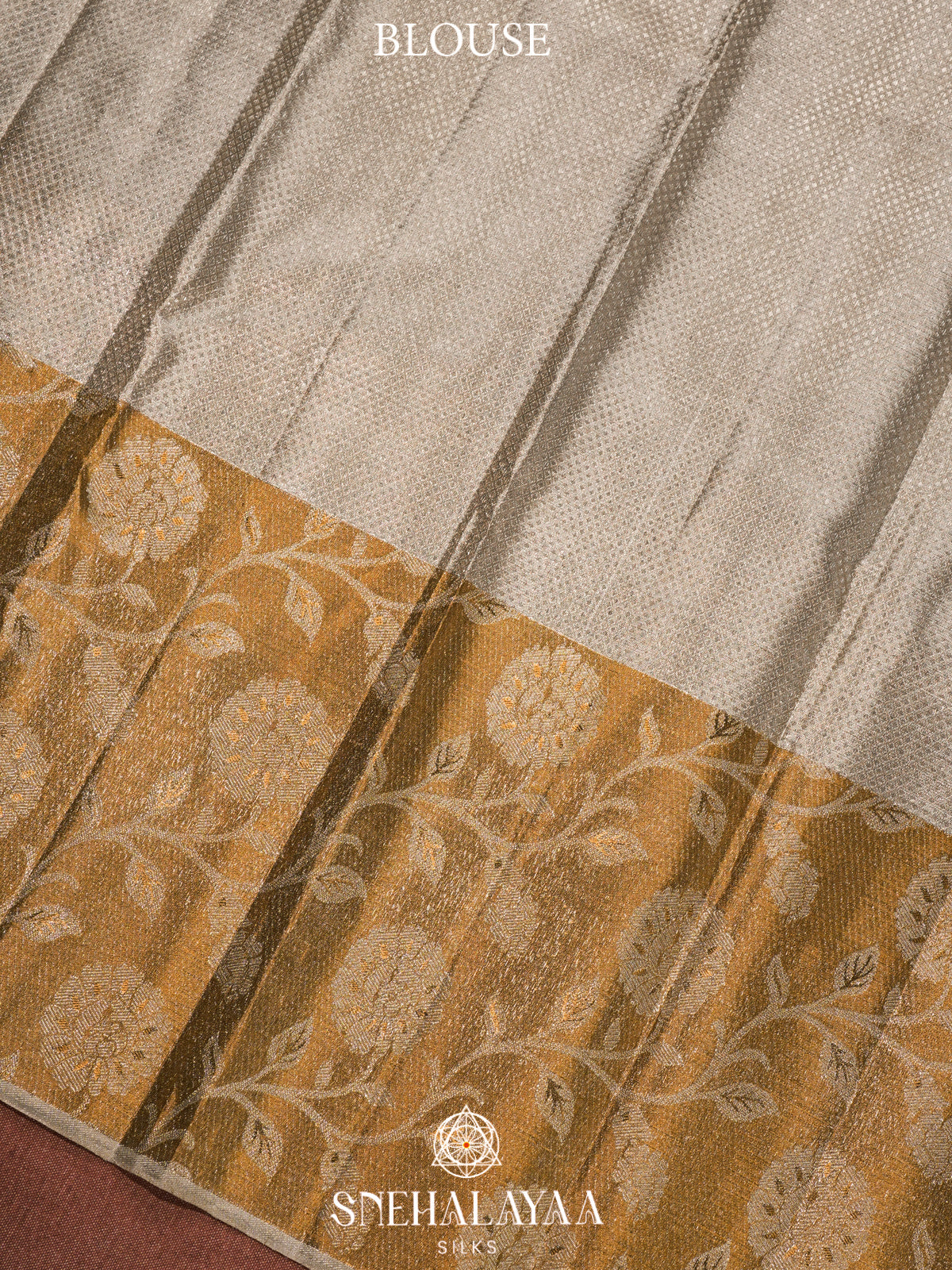 Silver Kanjivaram Silk Saree