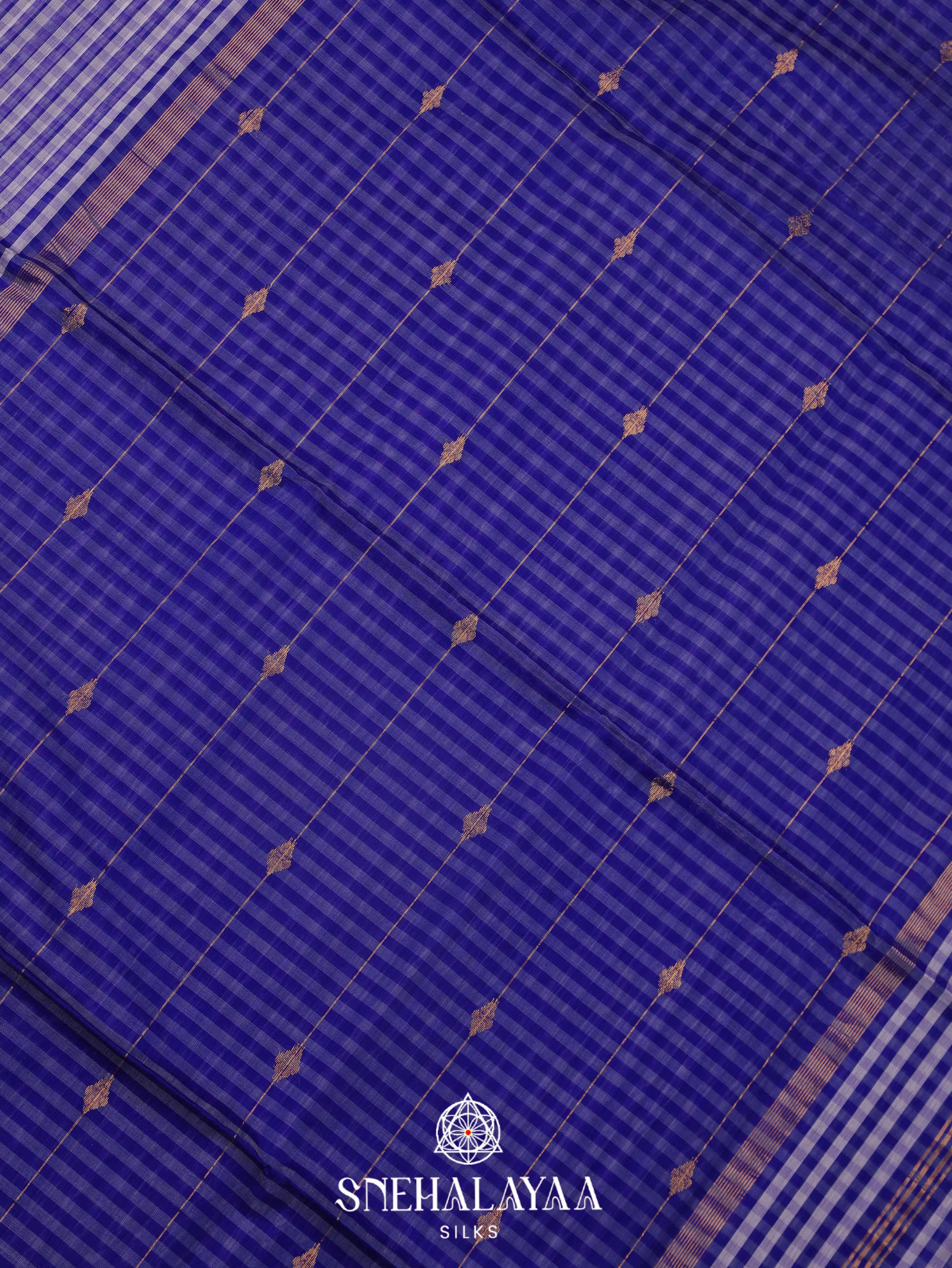Blue Maheshwari Silk Cotton Saree