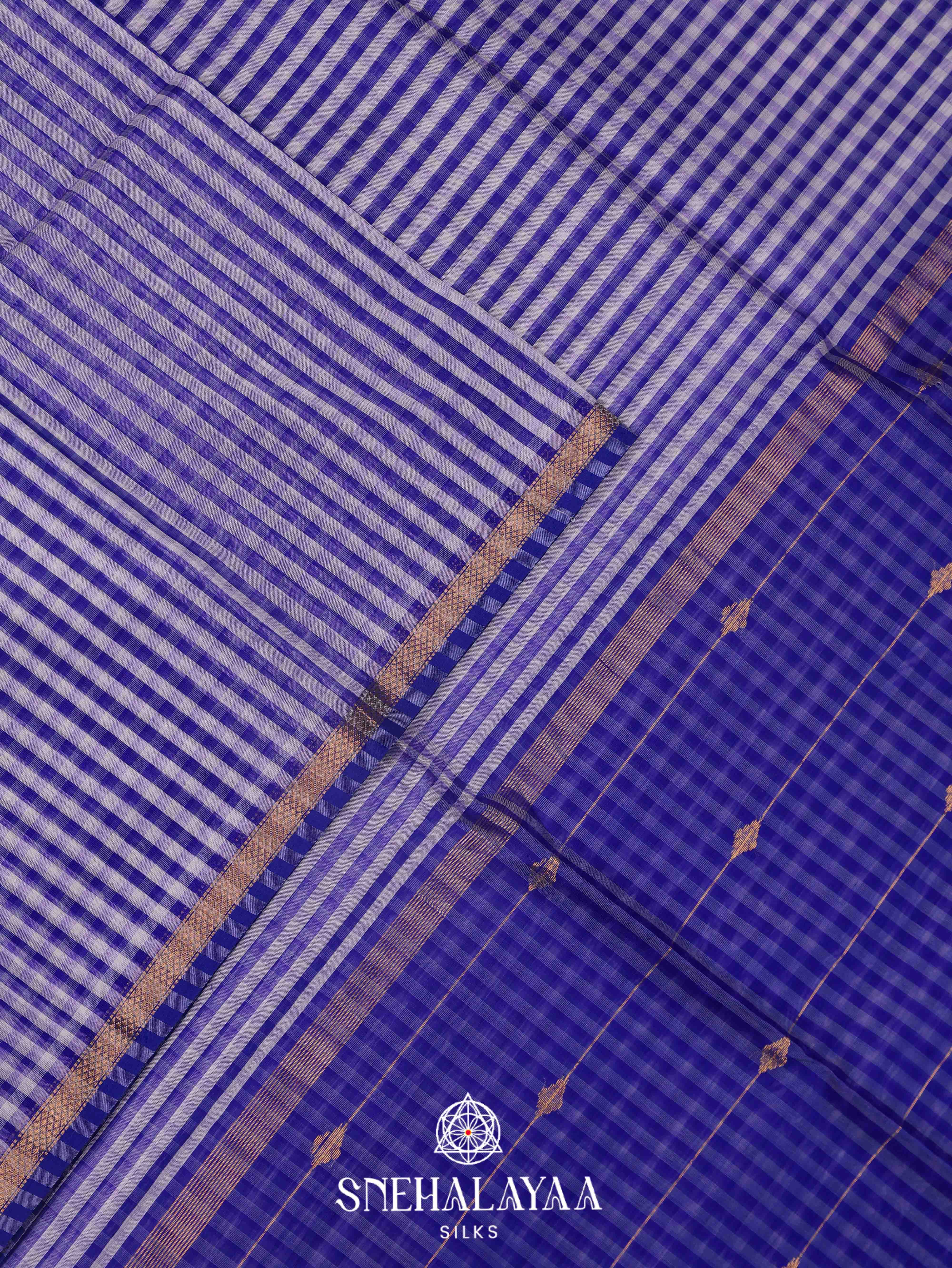 Blue Maheshwari Silk Cotton Saree