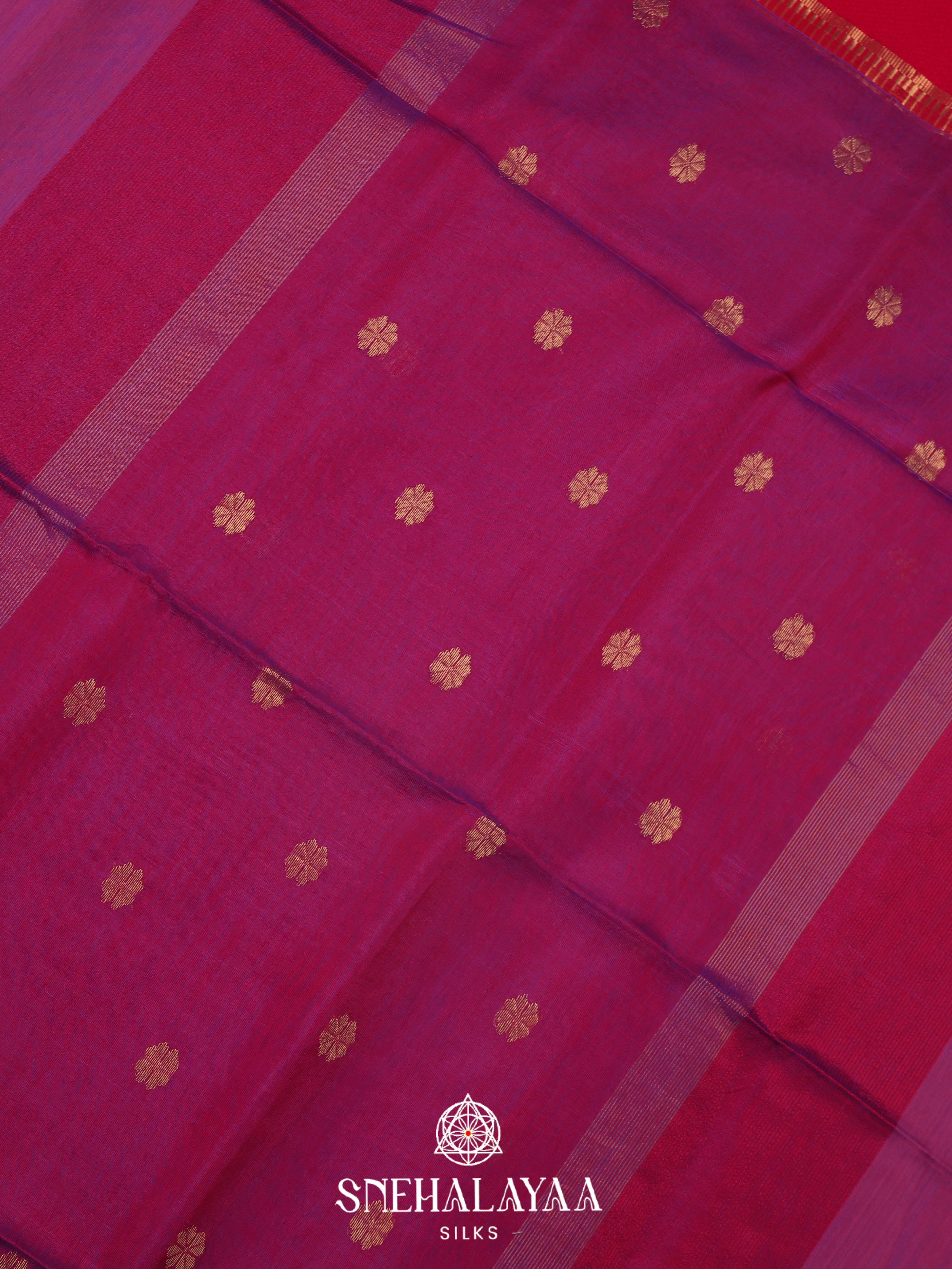 Lavender Maheshwari Silk Cotton Saree