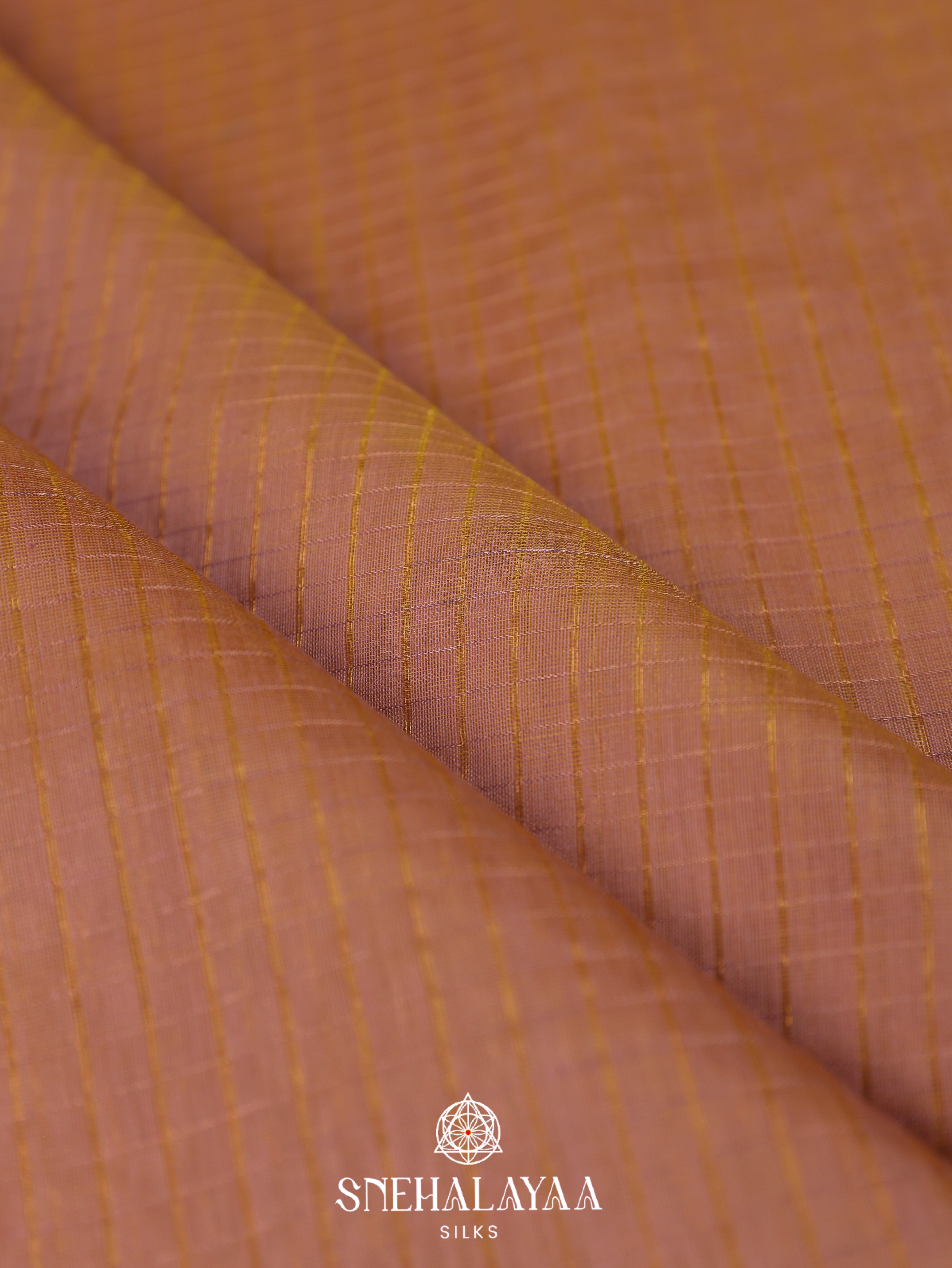 Copper Maheshwari Silk Cotton Saree