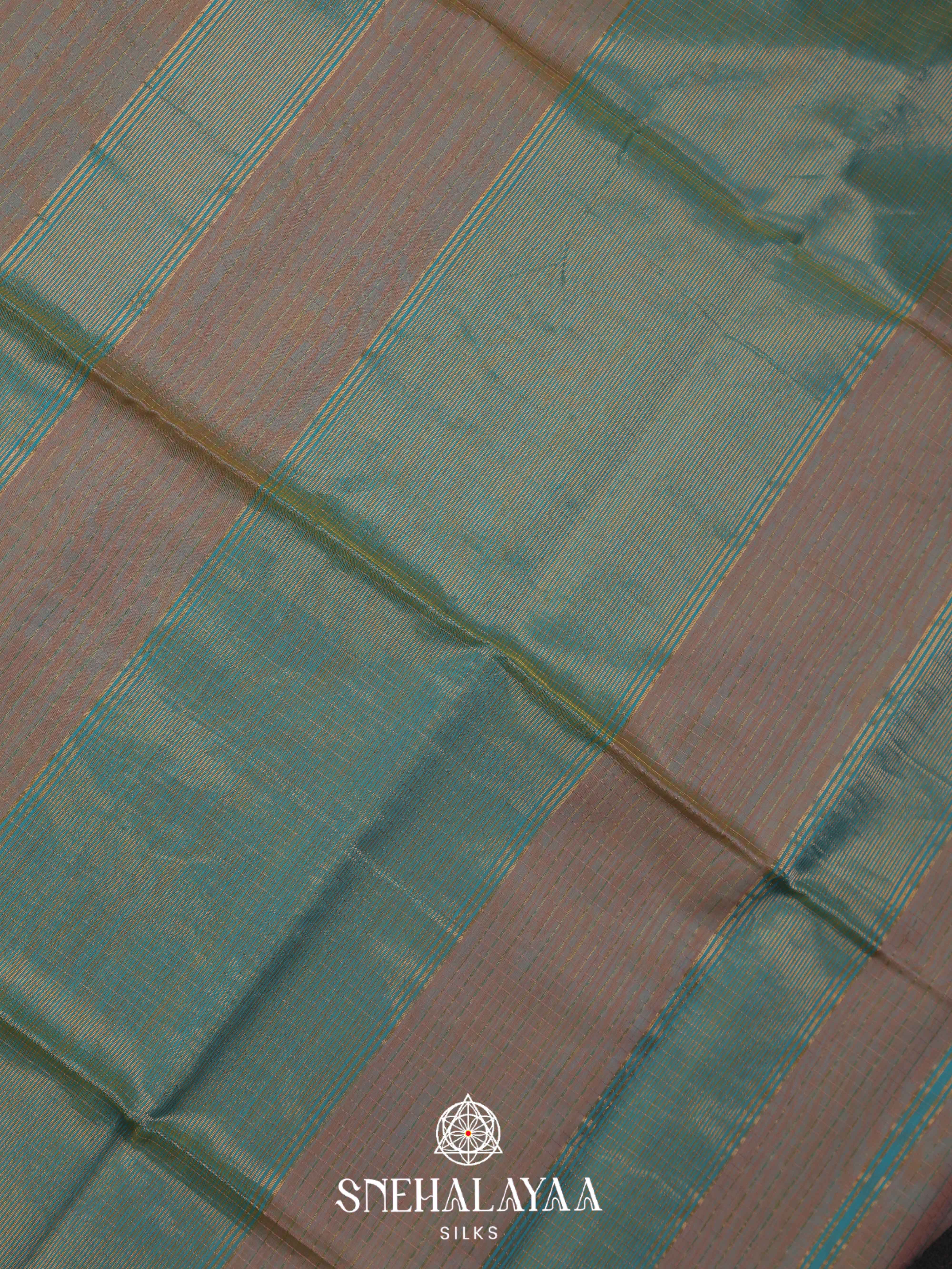 Copper Maheshwari Silk Cotton Saree