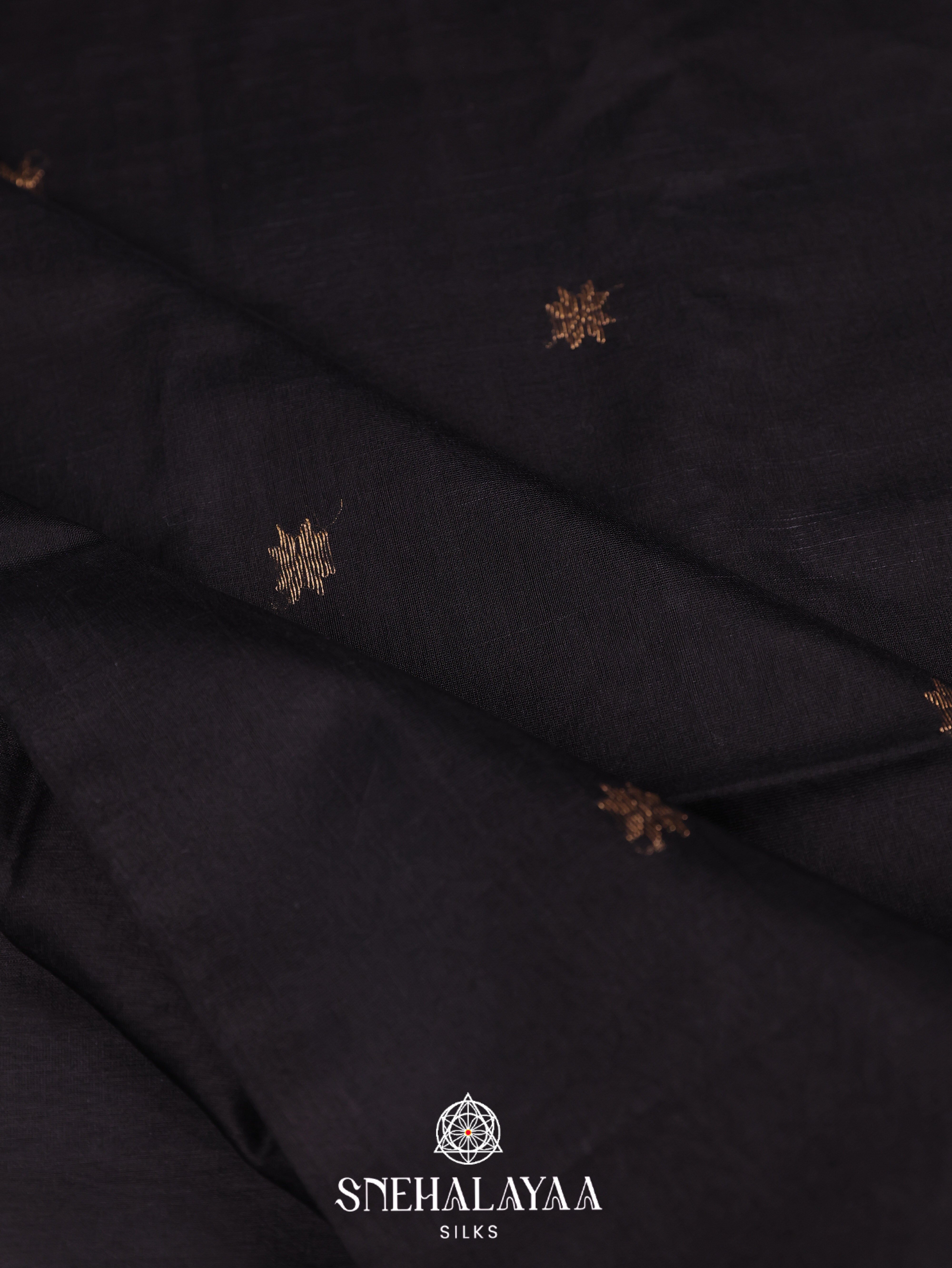 Black Maheshwari Silk Cotton Saree