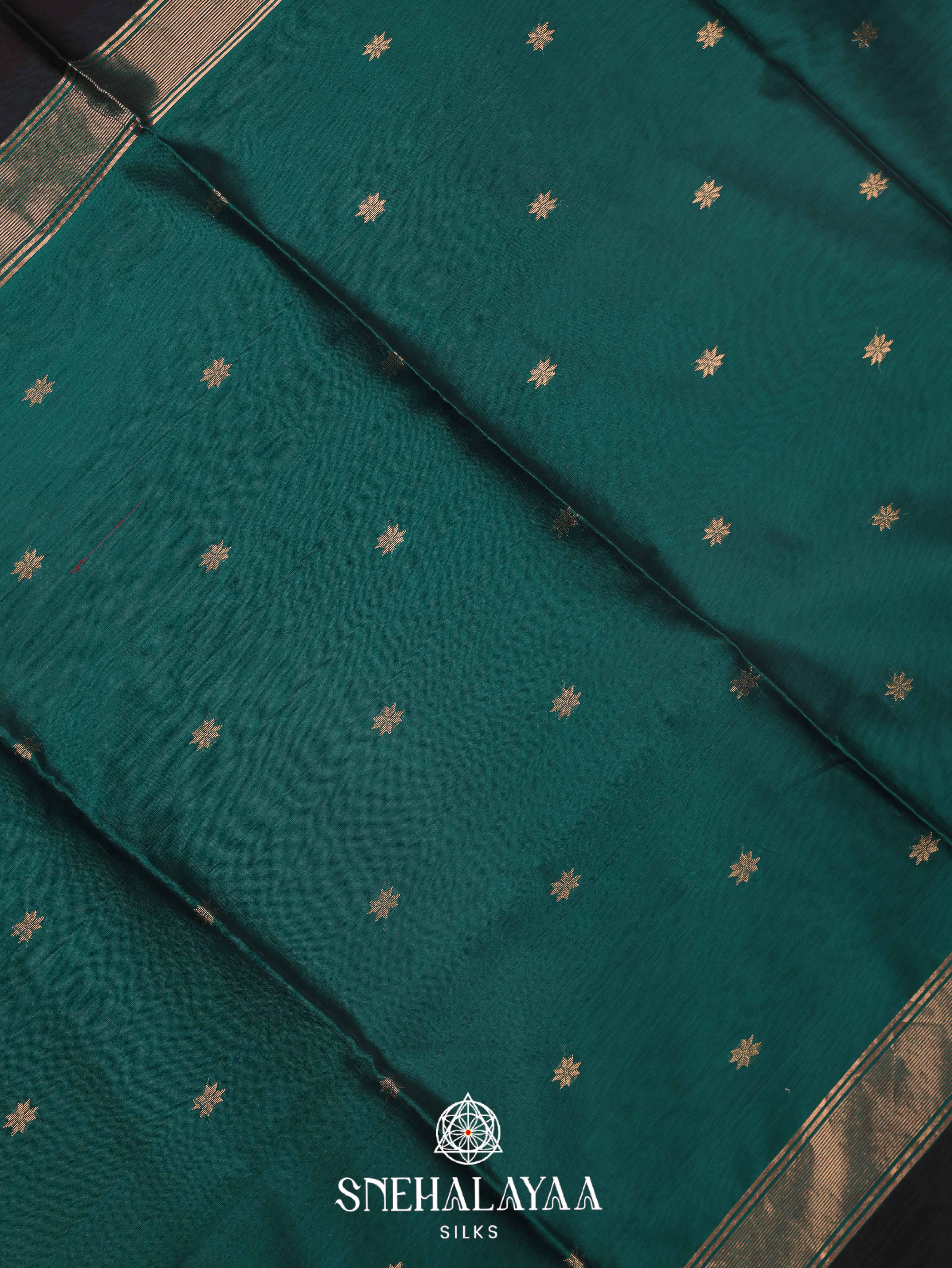 Black Maheshwari Silk Cotton Saree