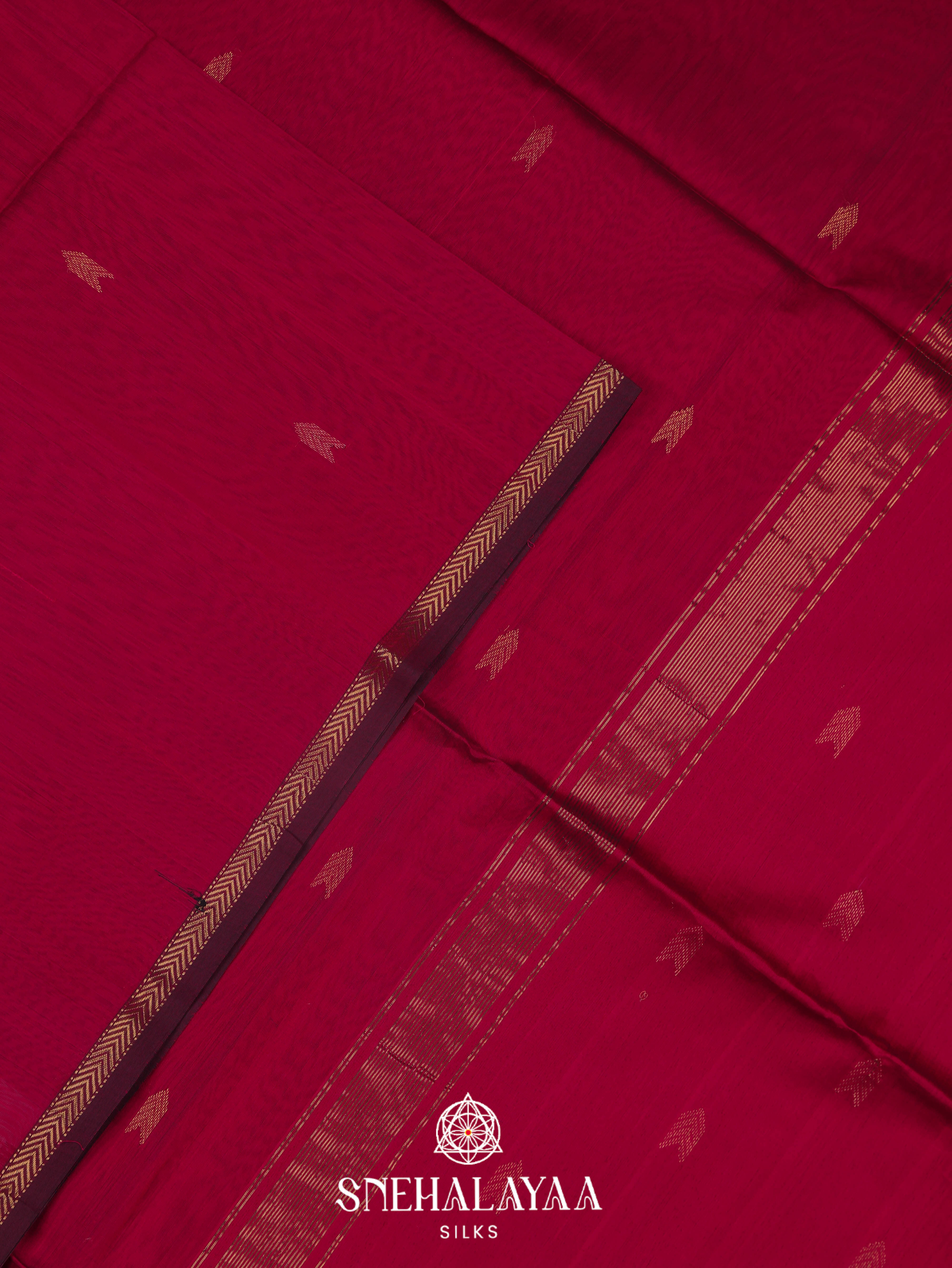 Rani Pink Maheshwari Silk Cotton Saree